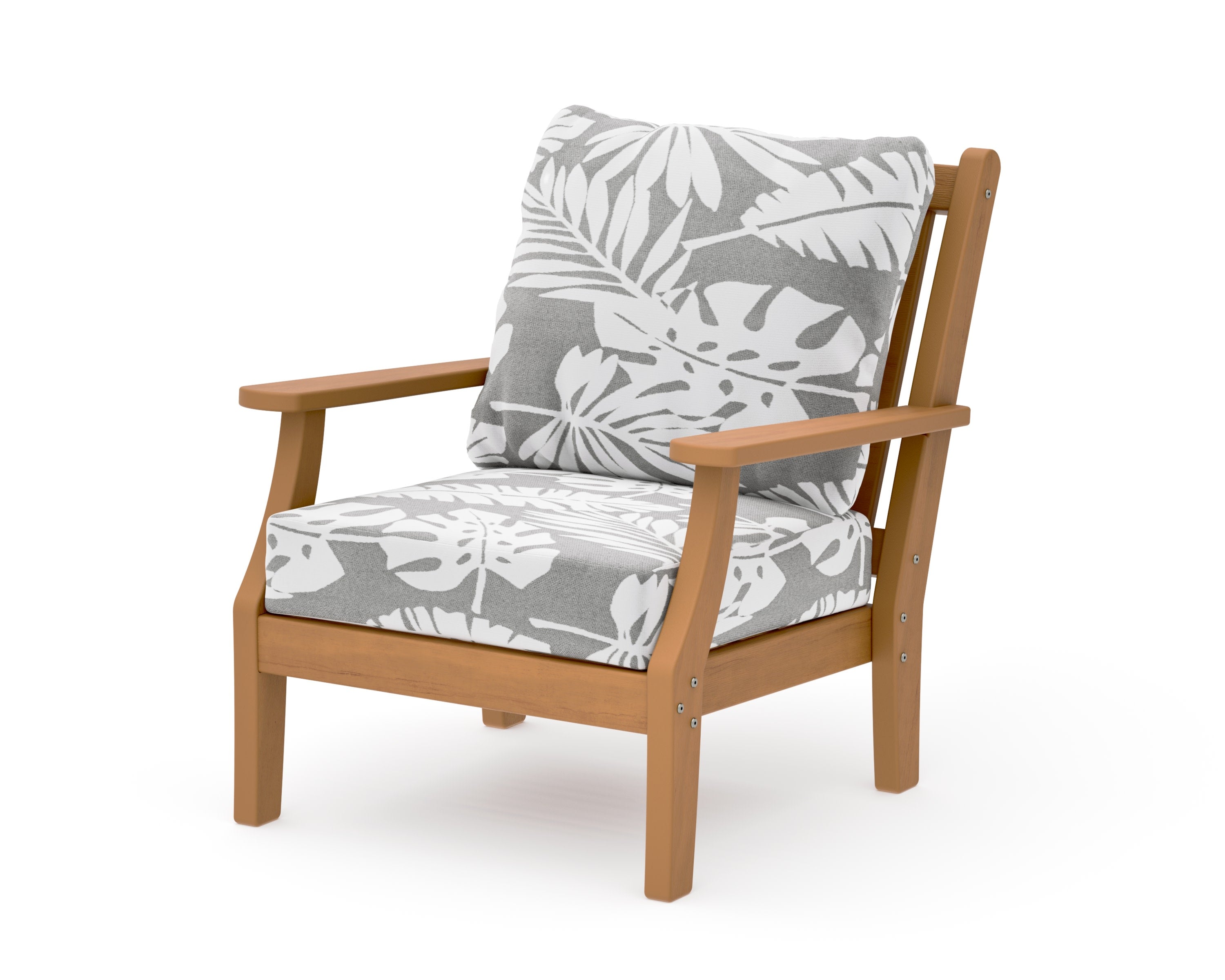 Wovendale Deep Seating Chair in Natural / Leaf Grey Mist