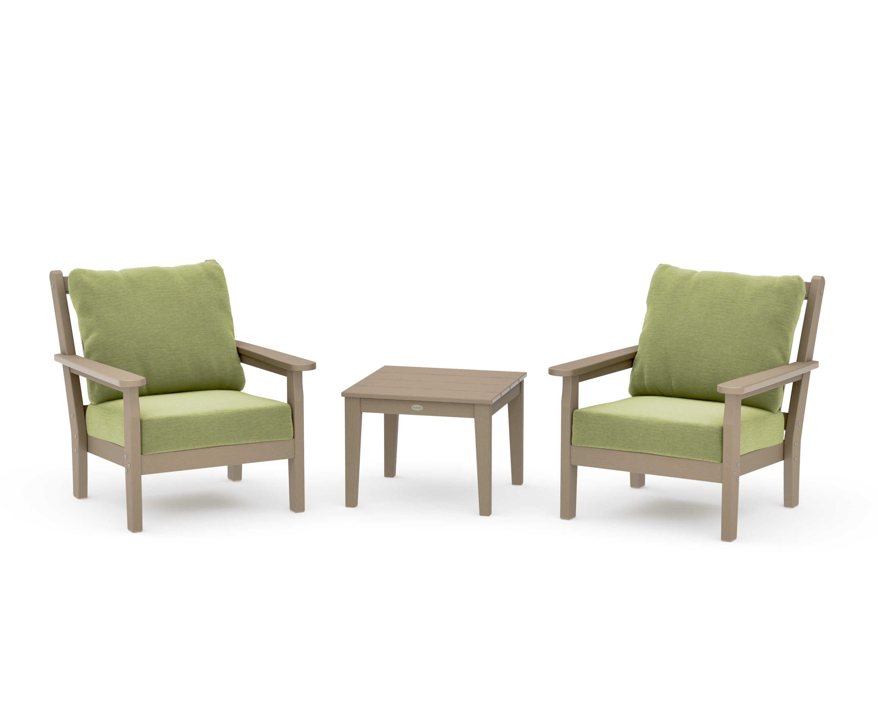 Chippendale 3-Piece Deep Seating Set in Vintage Sahara / Chartreuse Boucle