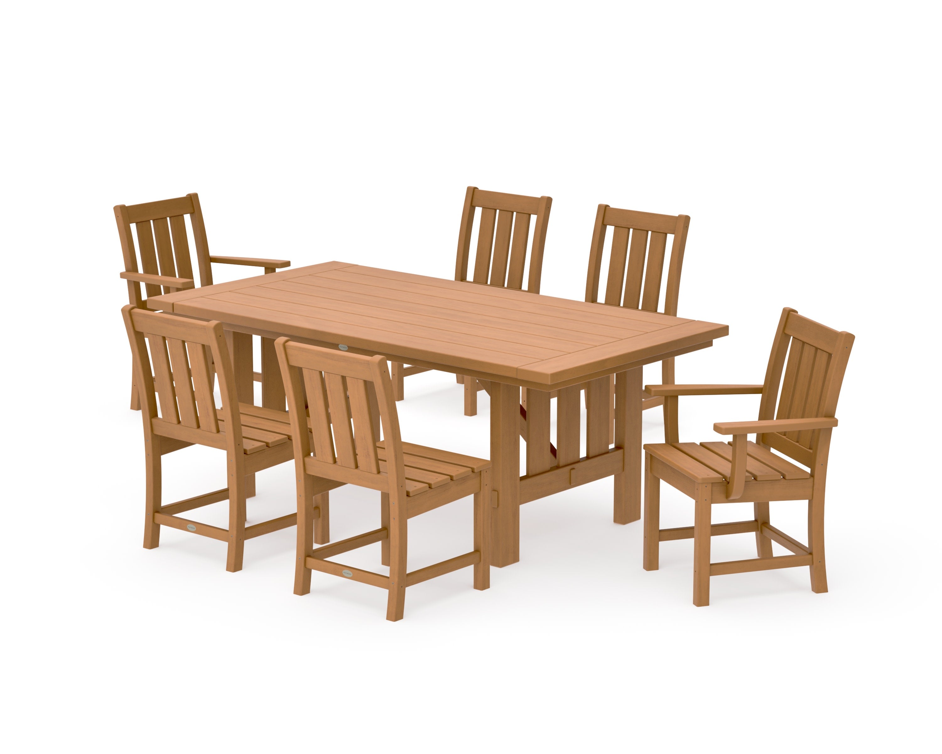 Oxford 7-Piece Dining Set with Mission Table in Natural