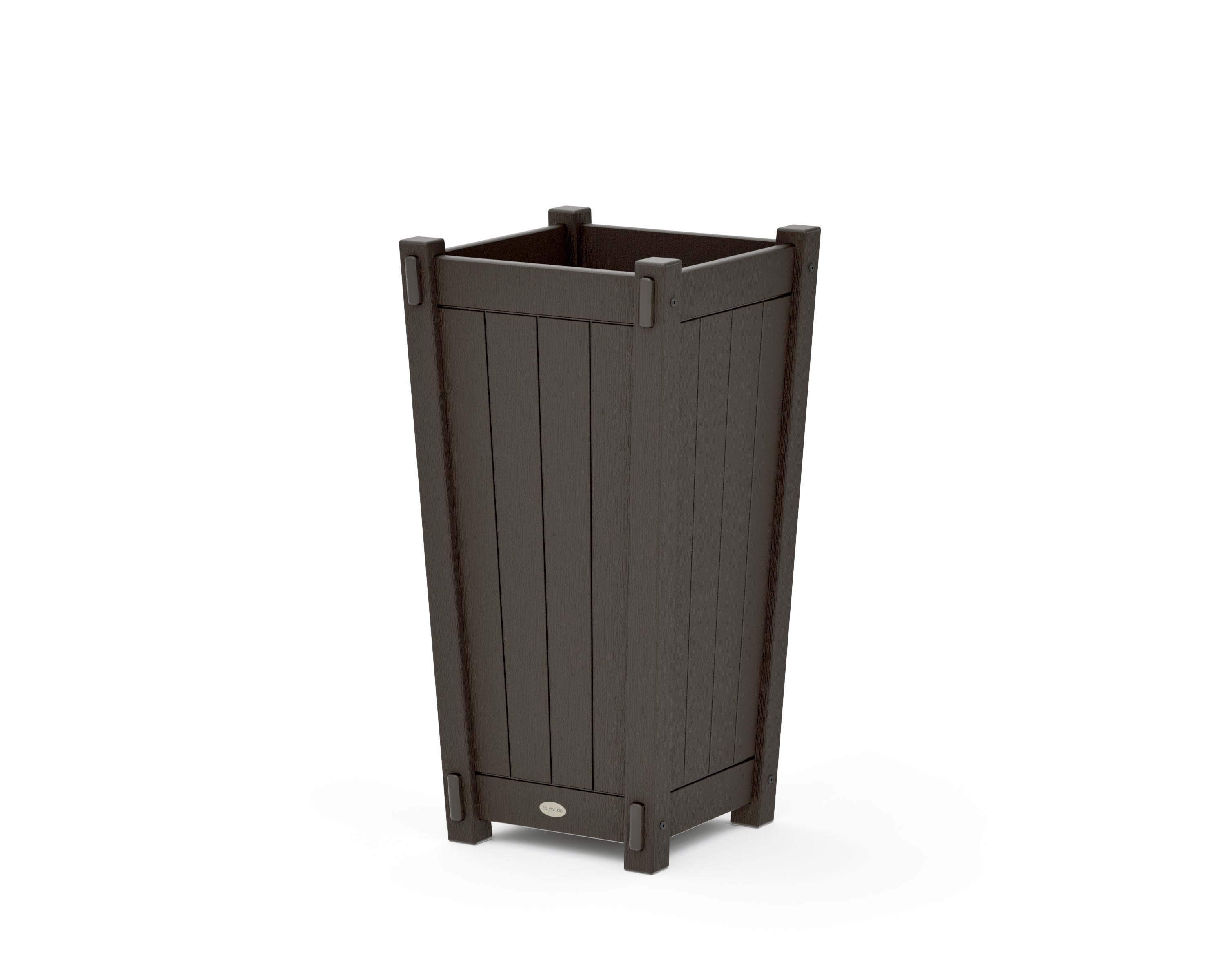 Vineyard Tapered Square Planter Box in Vintage Coffee