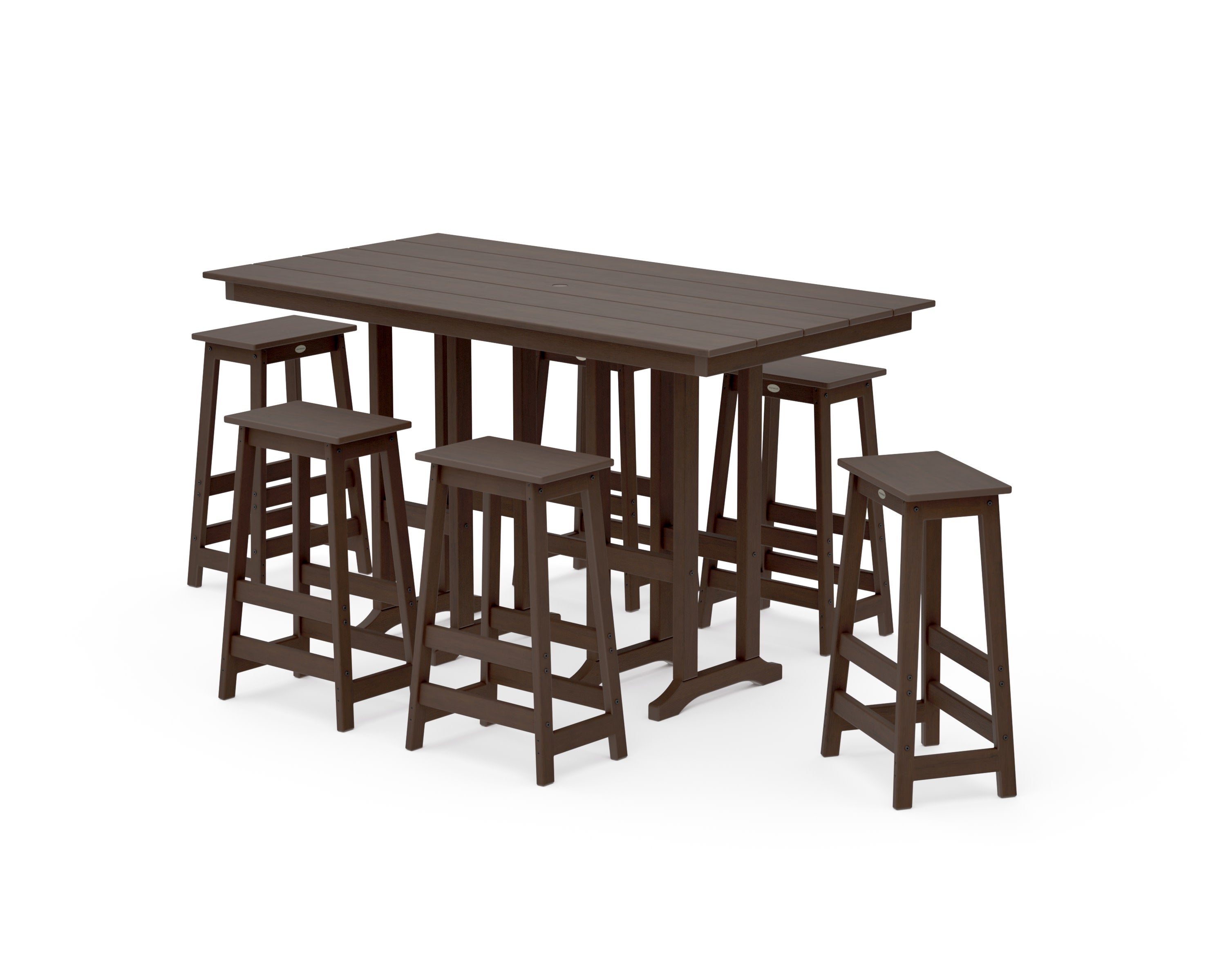 Modern Studio Bar Stool 7-Piece Set in Kona