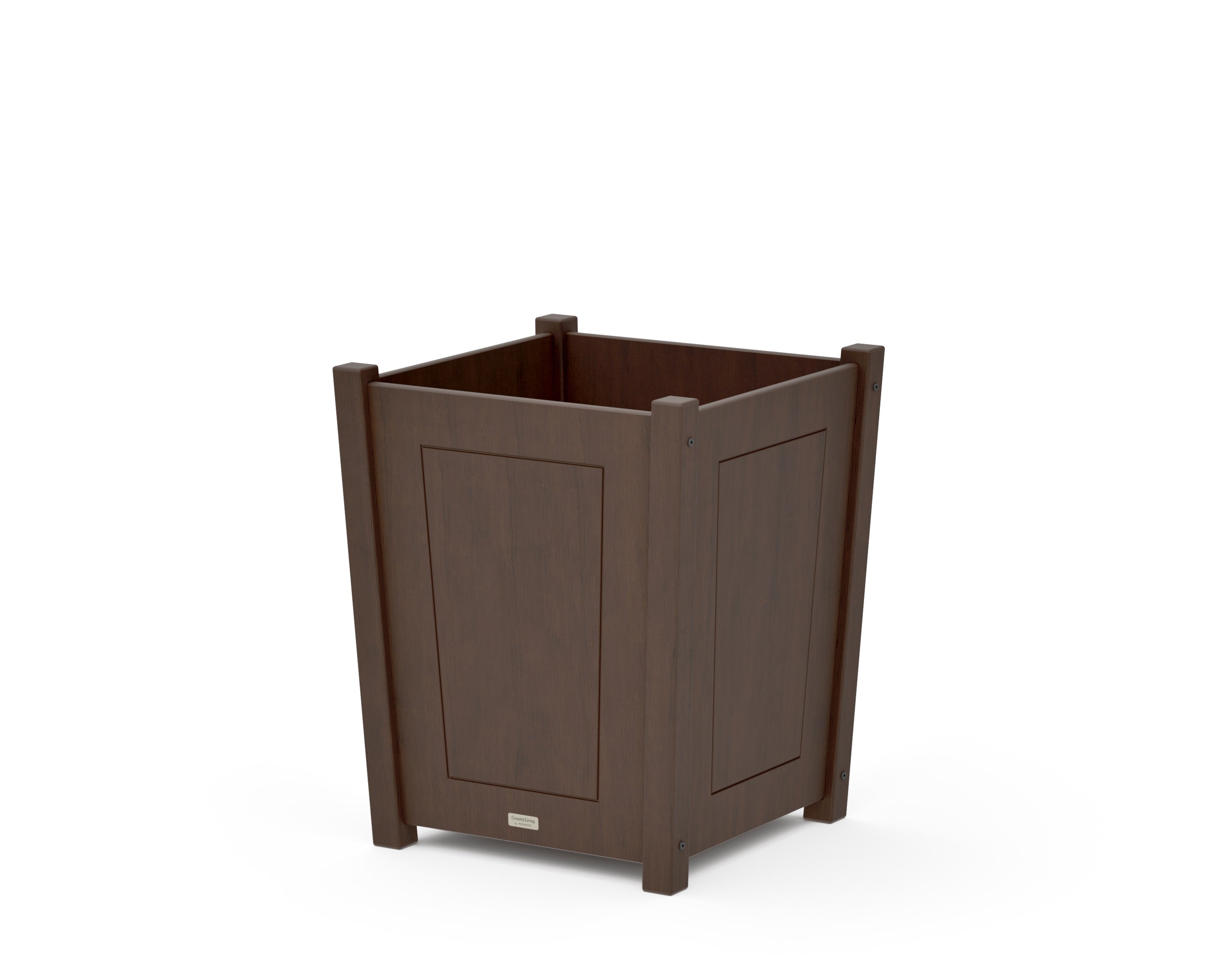 Country Living Large Tapered Square Short Planter Box in Kona