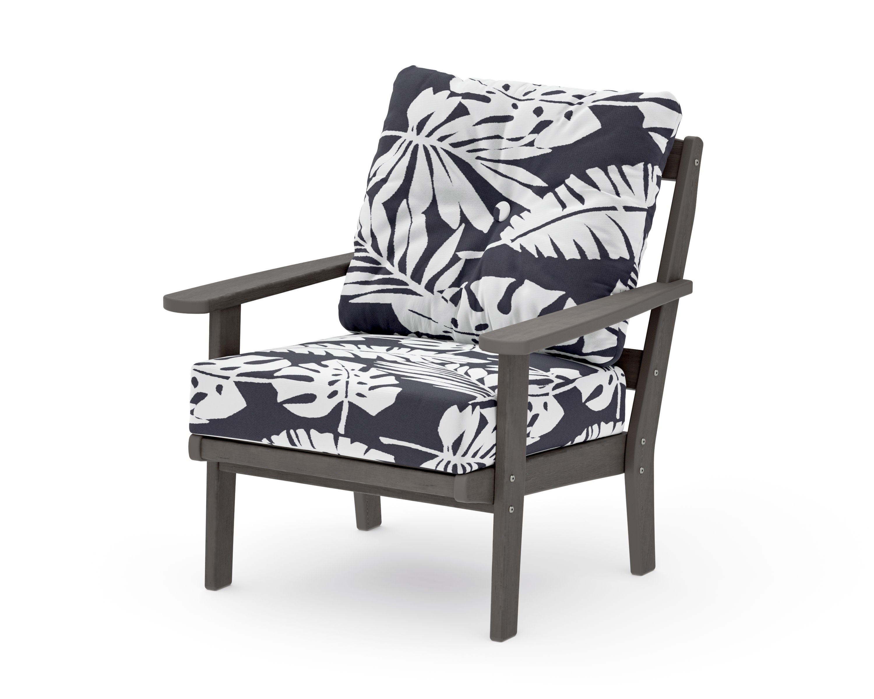 Mission Deep Seating Chair in Driftwood / Leaf Navy