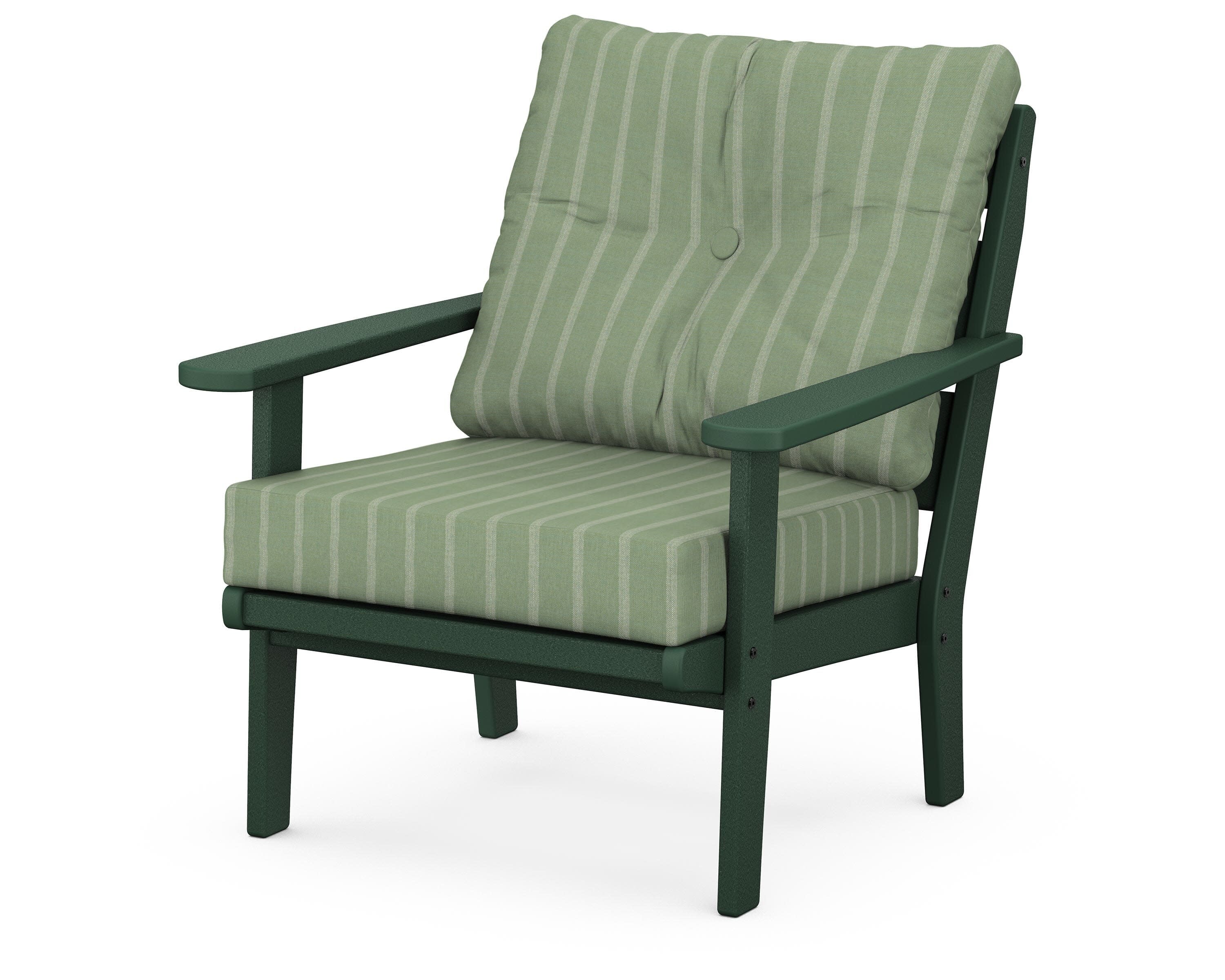 Lakeside Deep Seating Chair in Green / Unwind Rainwashed