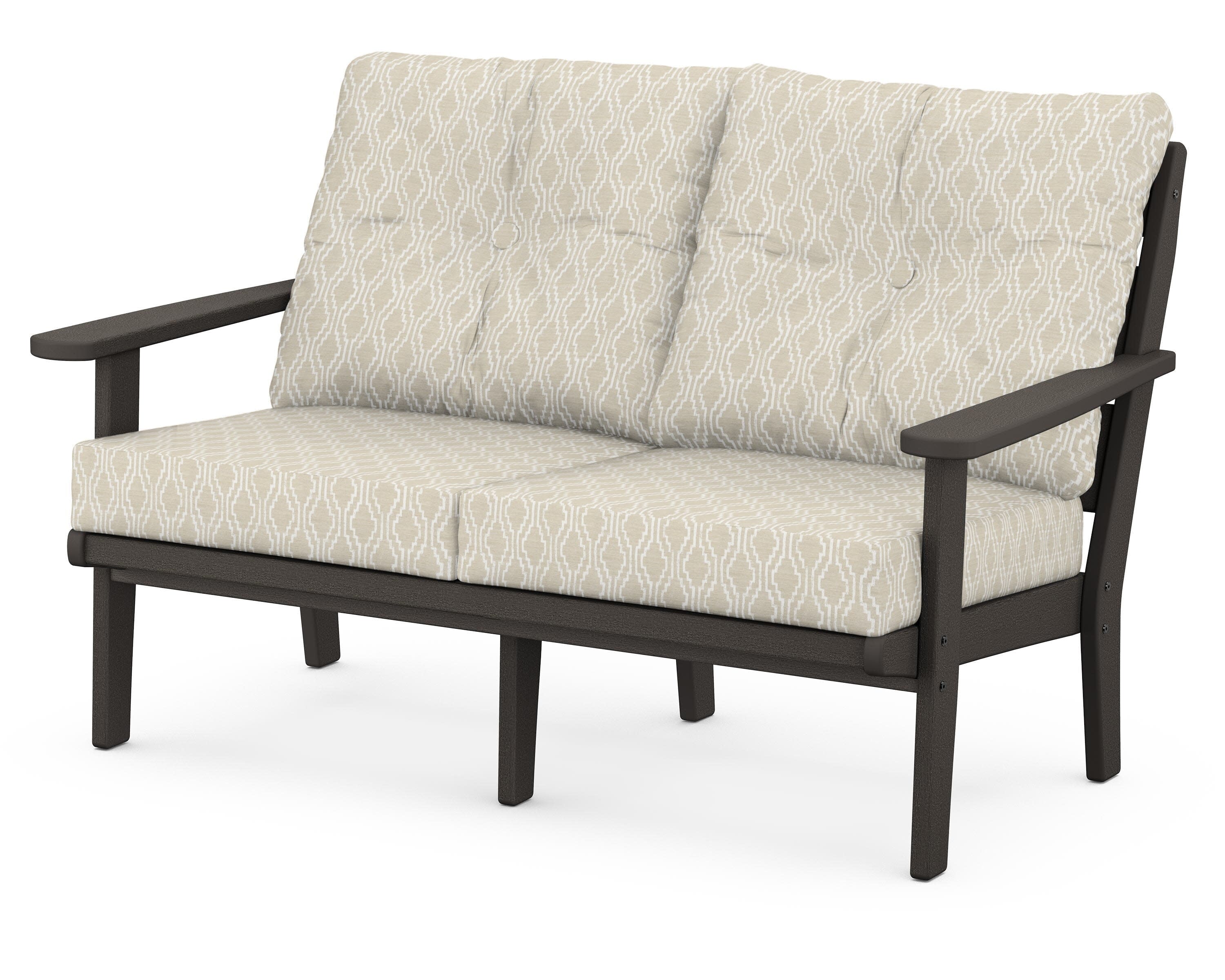Lakeside Deep Seating Loveseat in Vintage Coffee / Solve Linen
