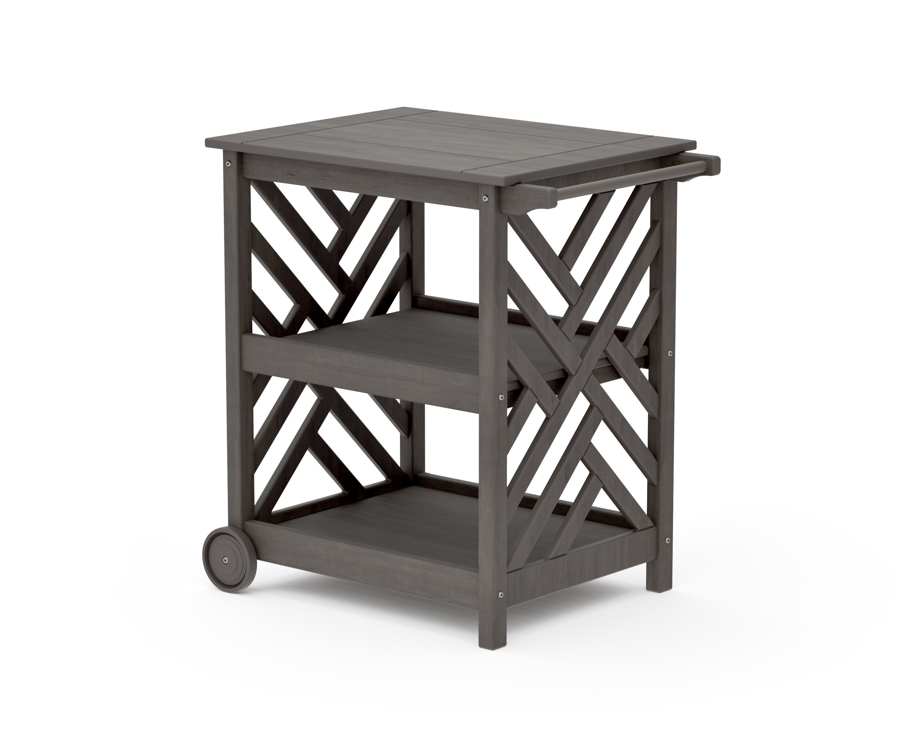 Chippendale Bar Cart in Driftwood