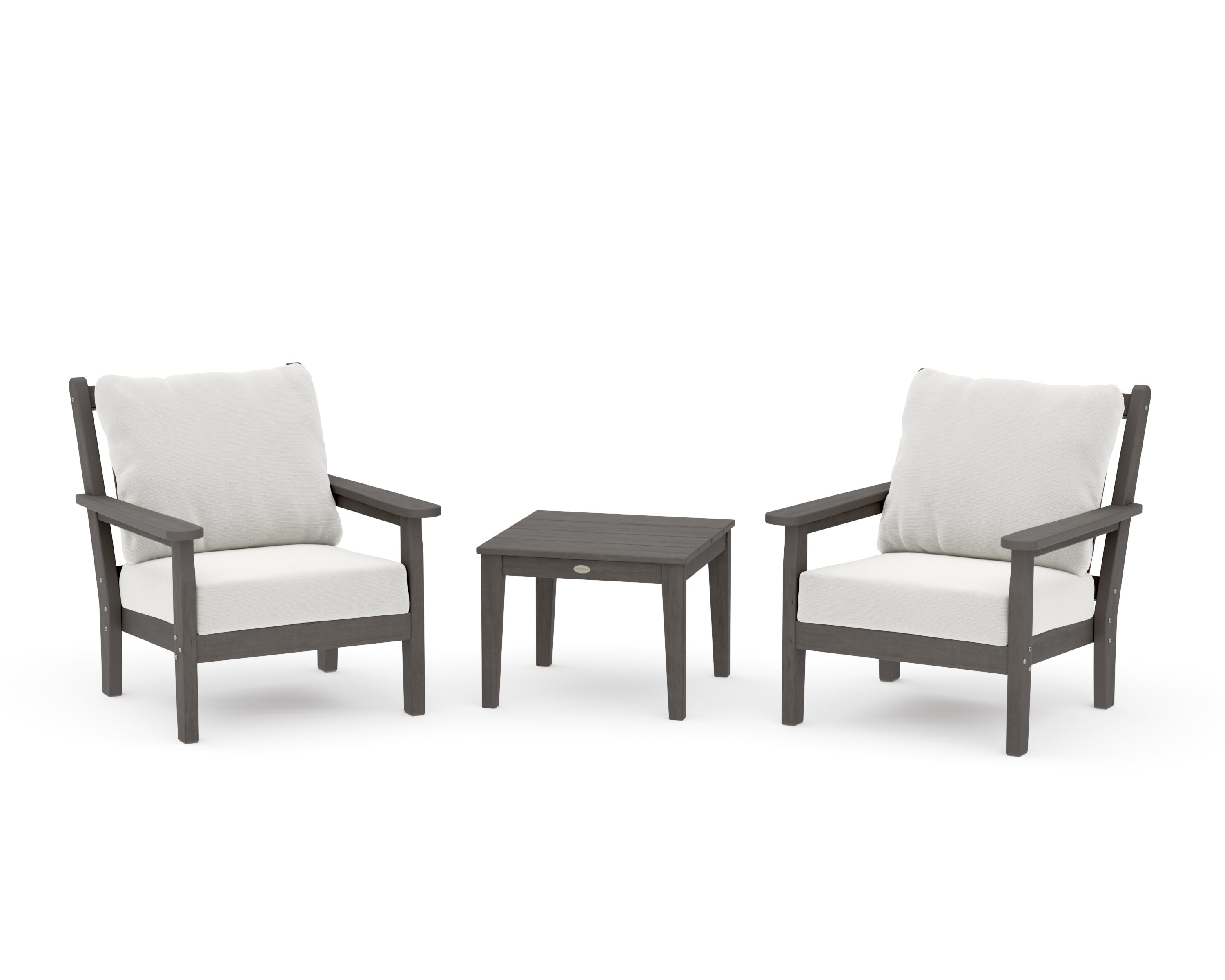 Chippendale 3-Piece Deep Seating Set in Driftwood / Natural Linen