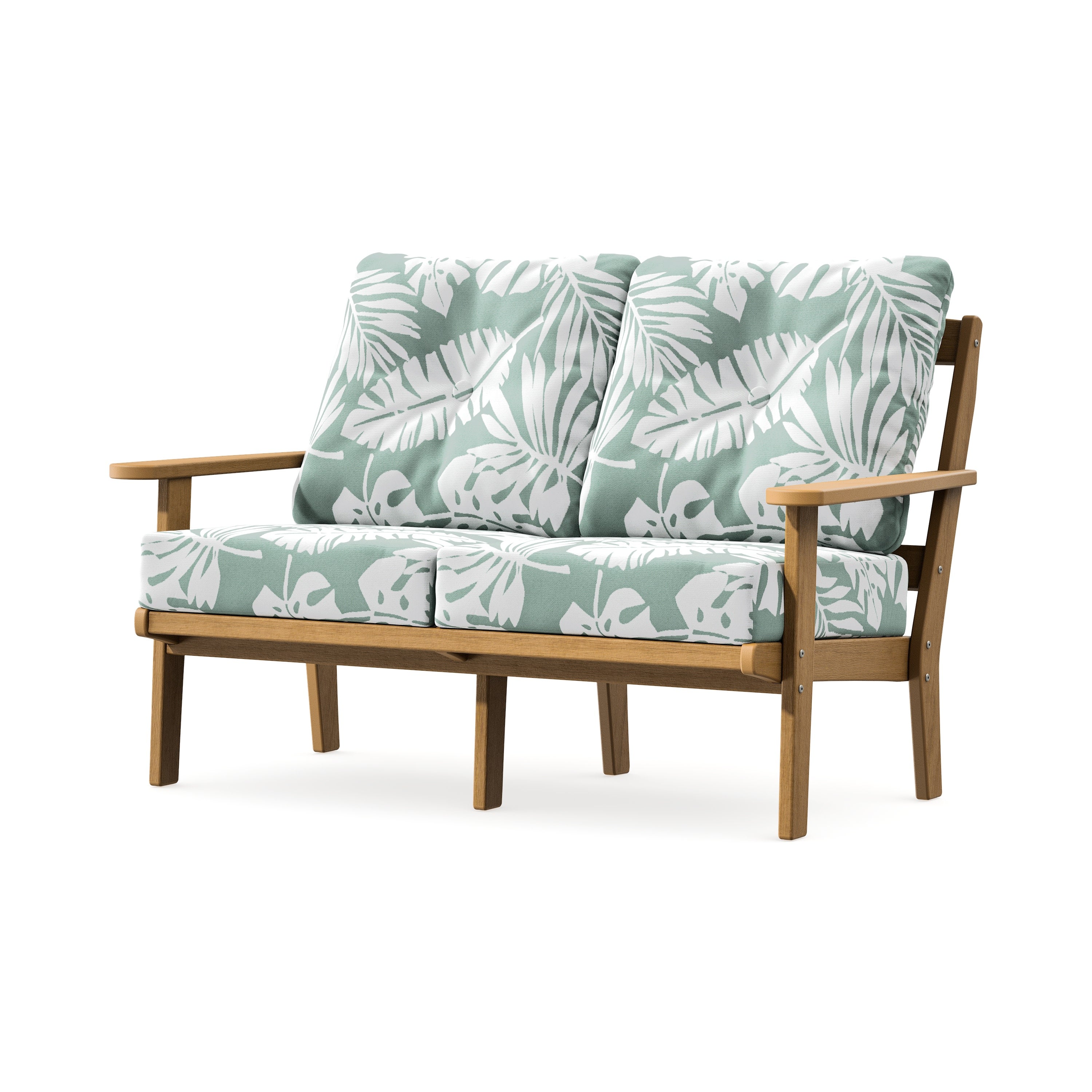 Mission Deep SeatingLoveseat in Natural / Leaf Glacier Spa