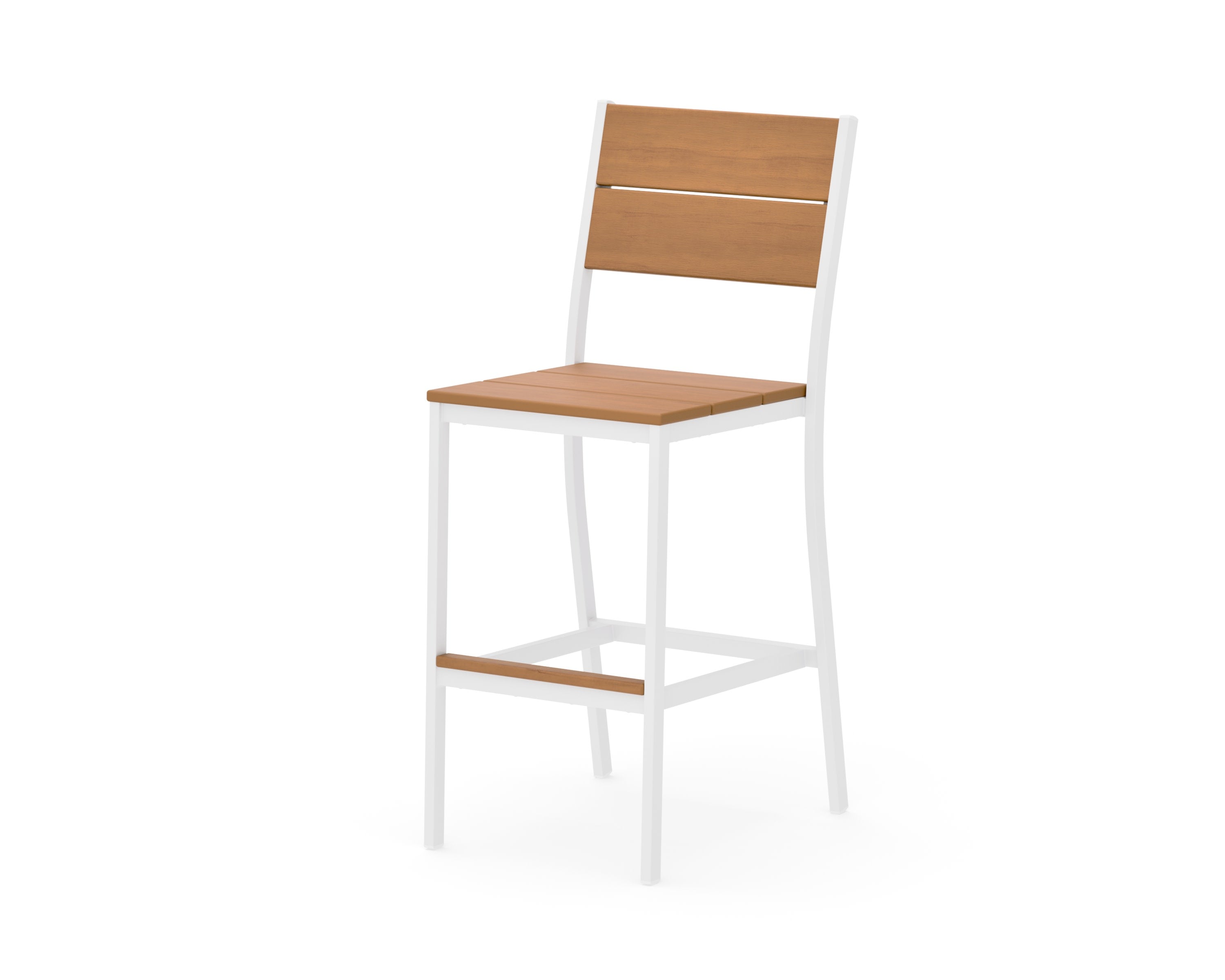 Main Street Bar Side Chair in White / Natural