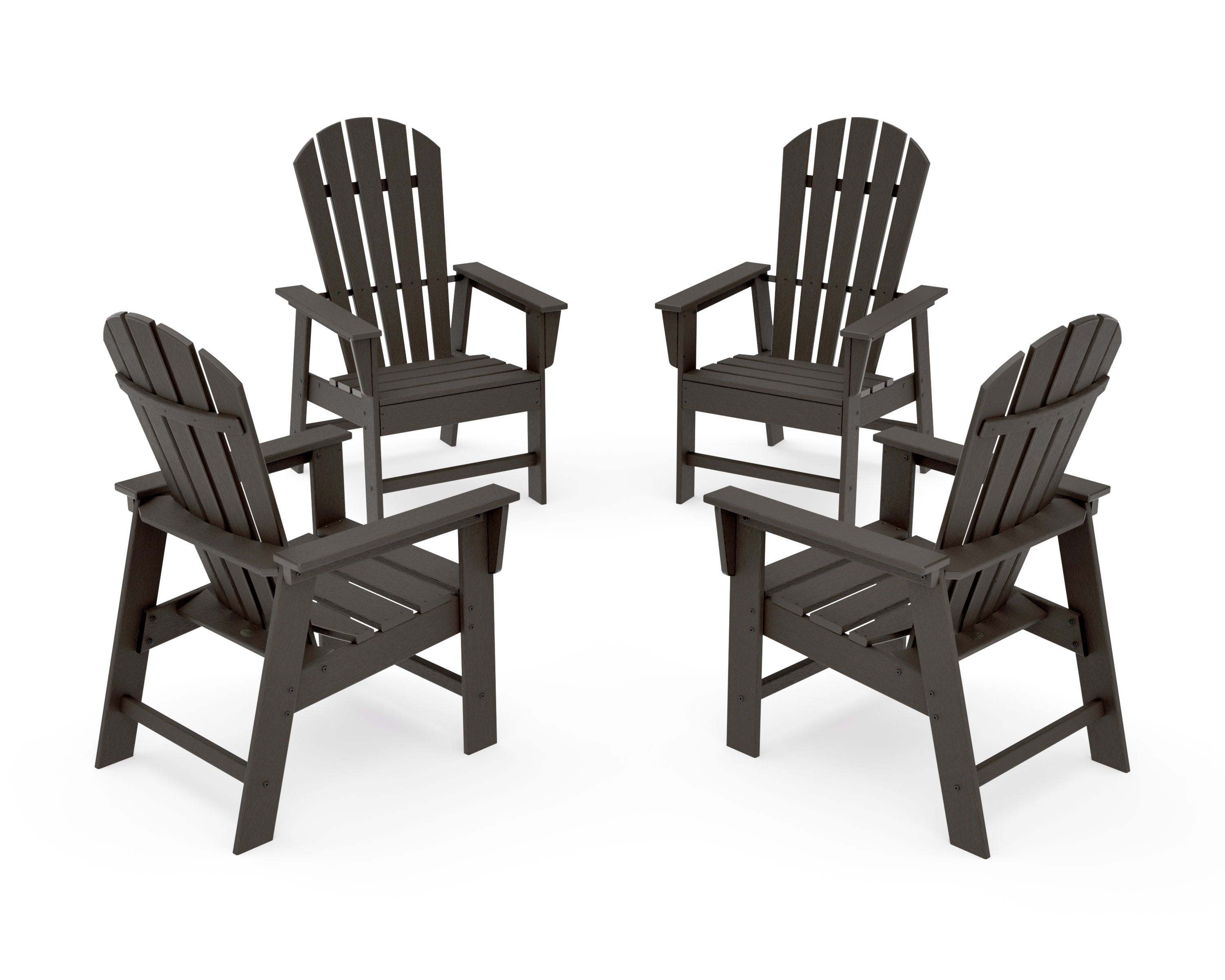4-Piece South Beach Casual Chair Conversation Set in Vintage Coffee