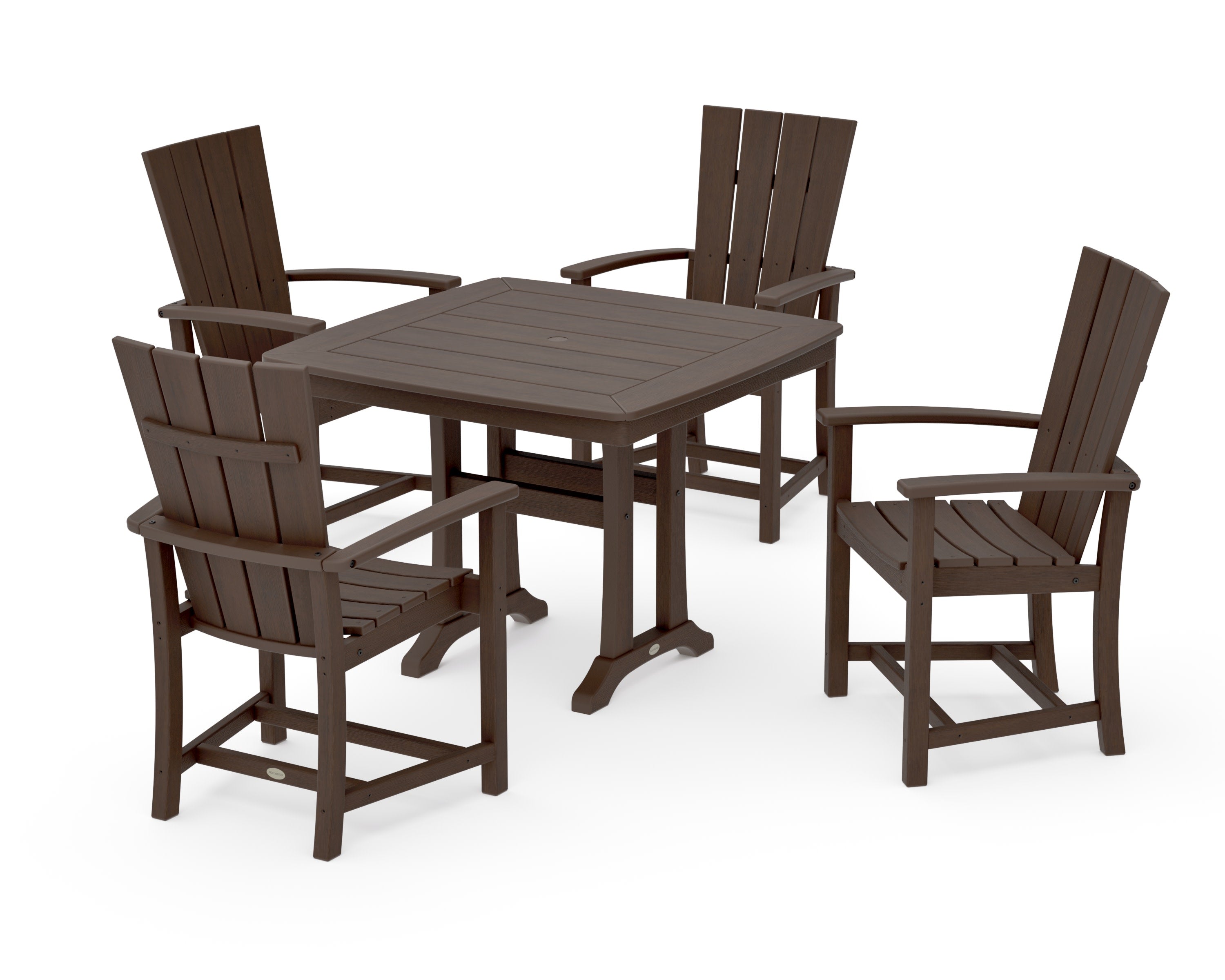 Quattro 5-Piece Dining Set with Trestle Legs in Kona