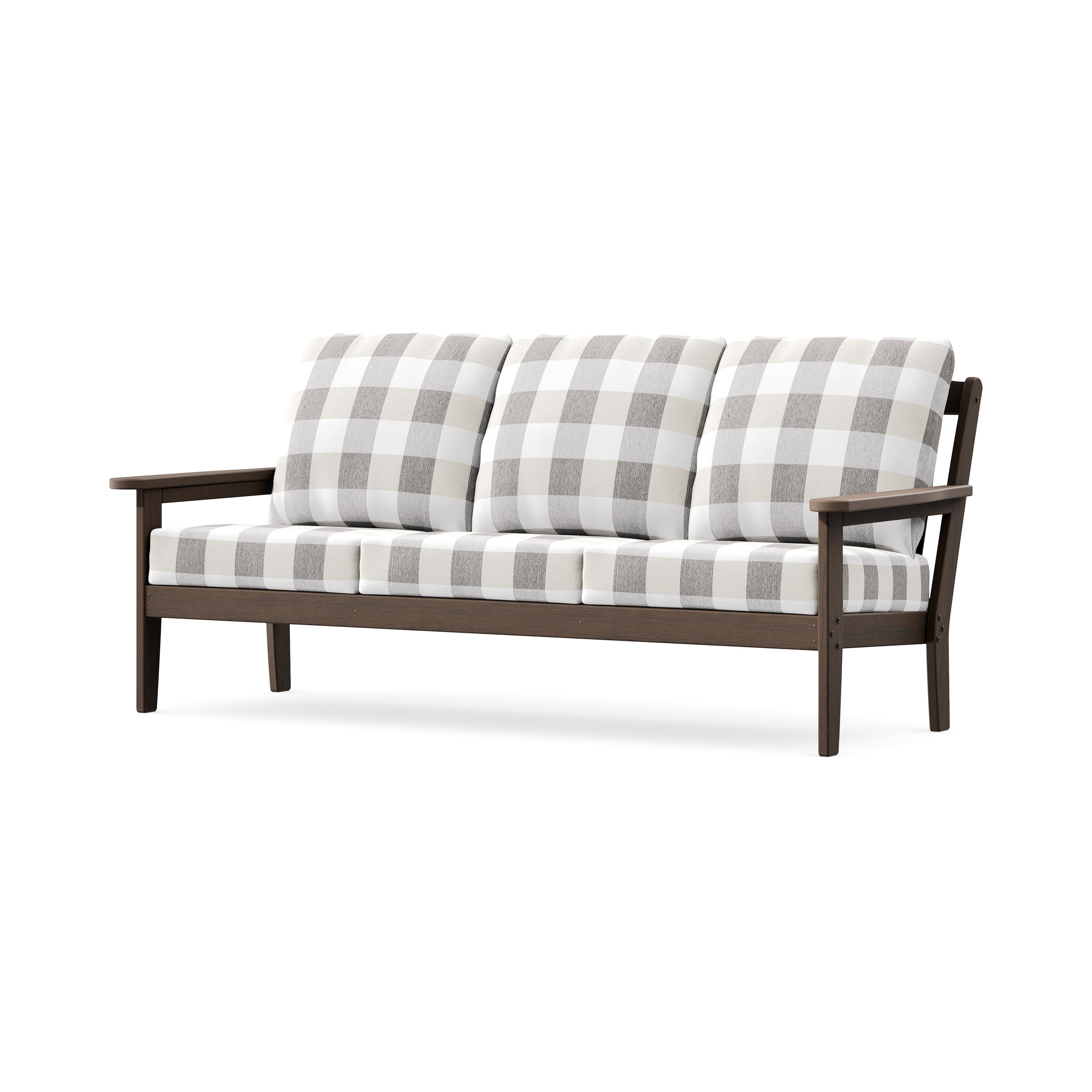 Cottage Deep Seating Sofa in Kona / Buffalo Plaid Grey Mist