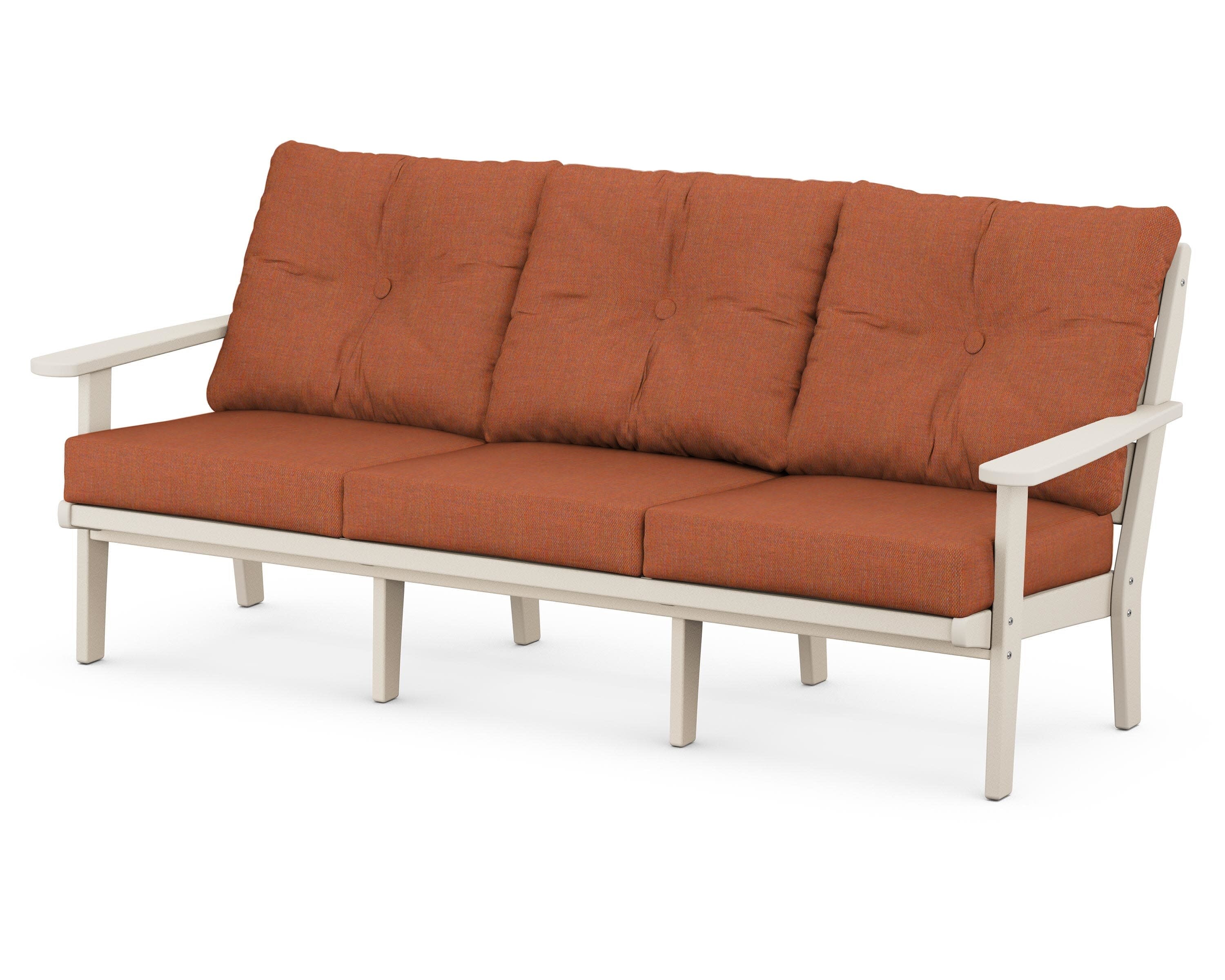 Lakeside Deep Seating Sofa in Sand / Play Adobe