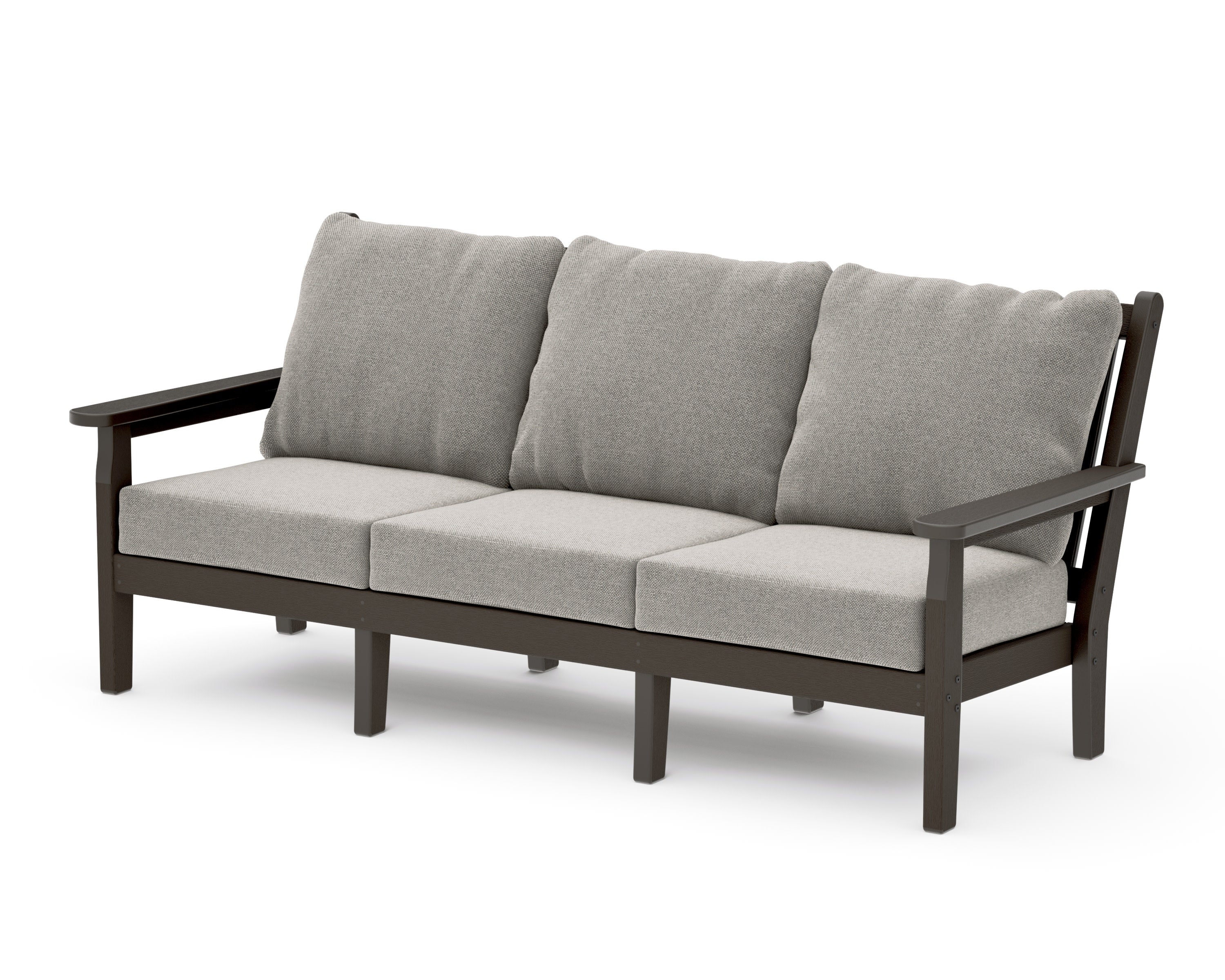 Chippendale Deep Seating Sofa in Vintage Coffee / Weathered Tweed