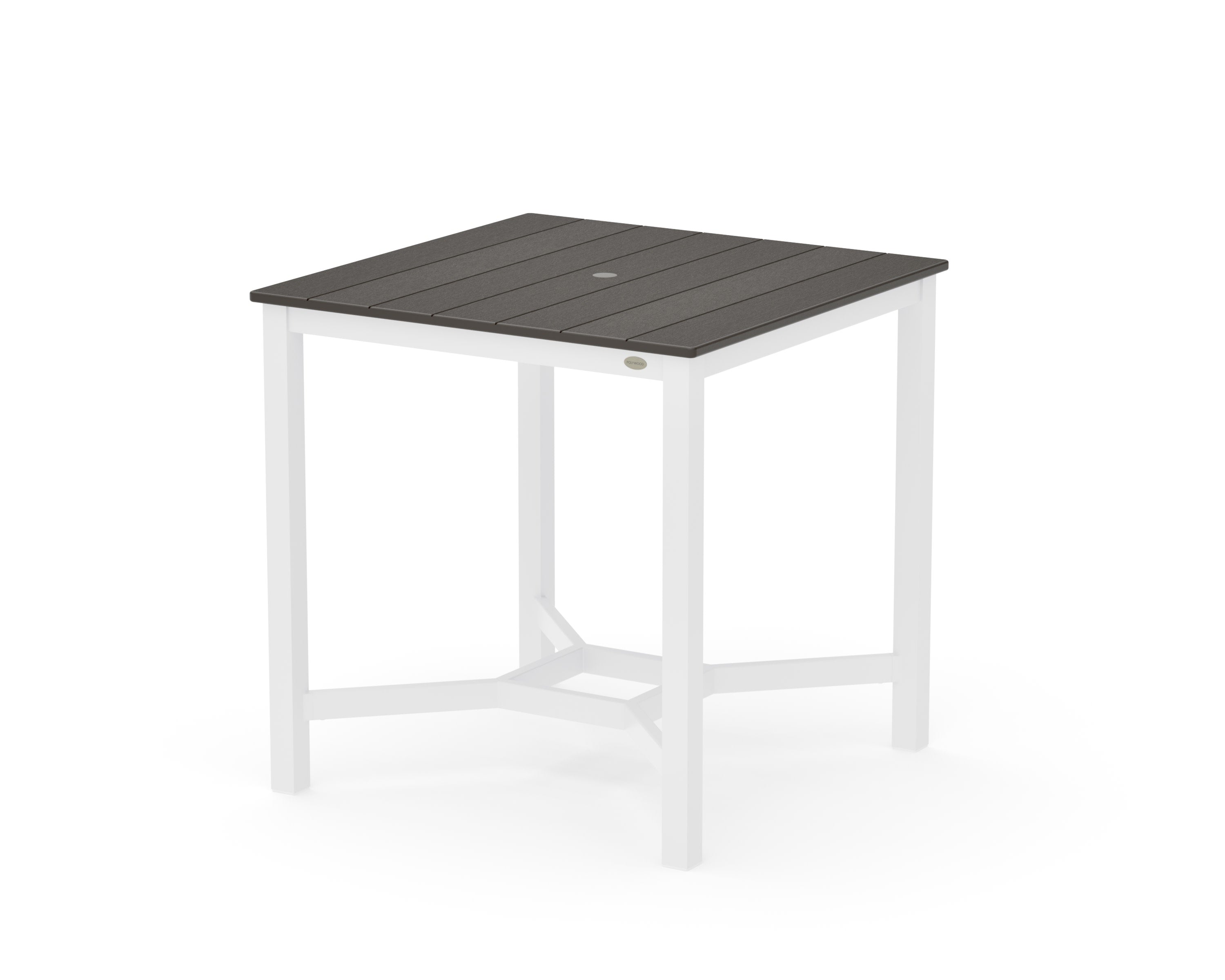 Main Street 36 x 36 Counter Table in White / Vintage Coffee