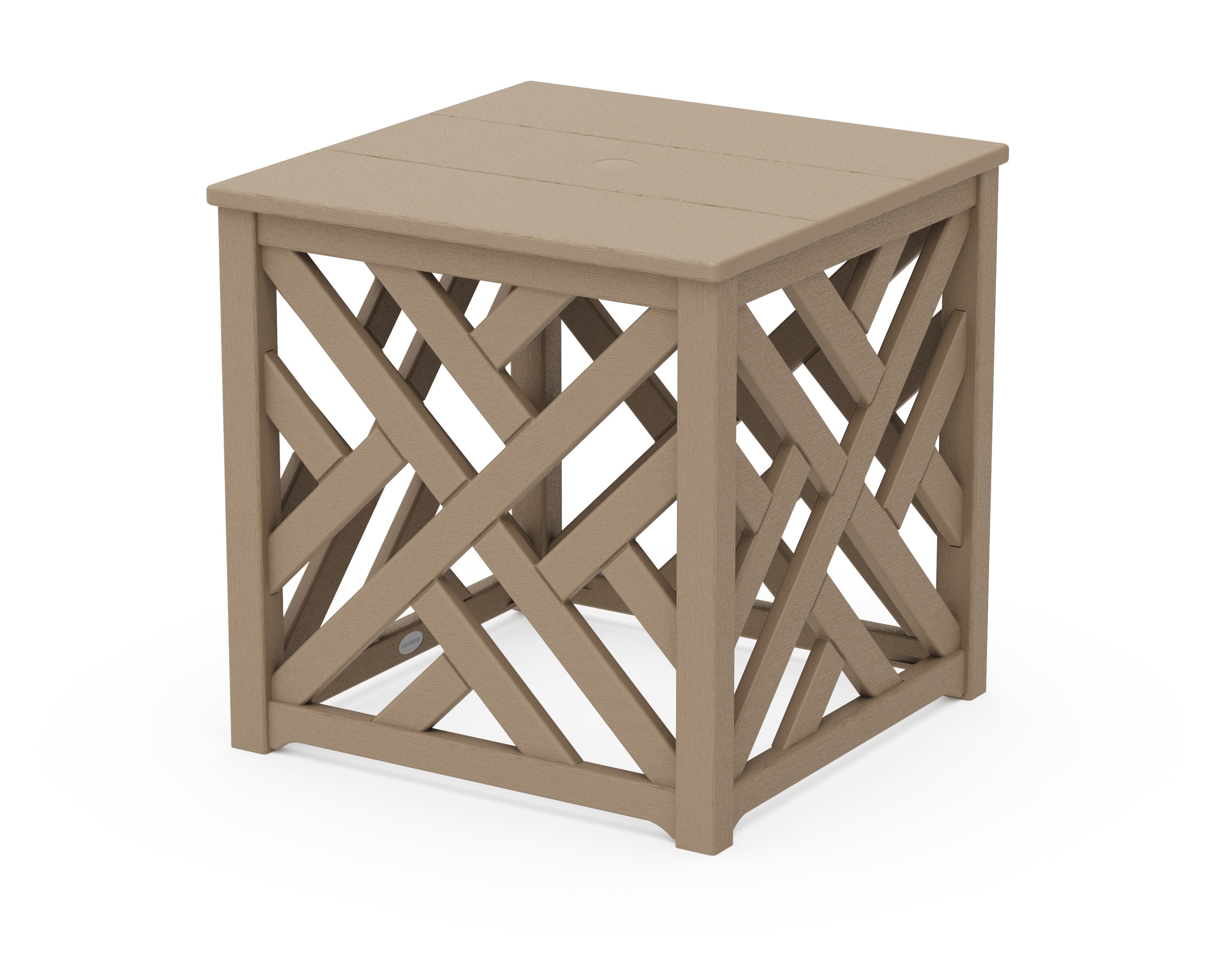 Chippendale Umbrella Stand Accent Table in Vintage Sahara