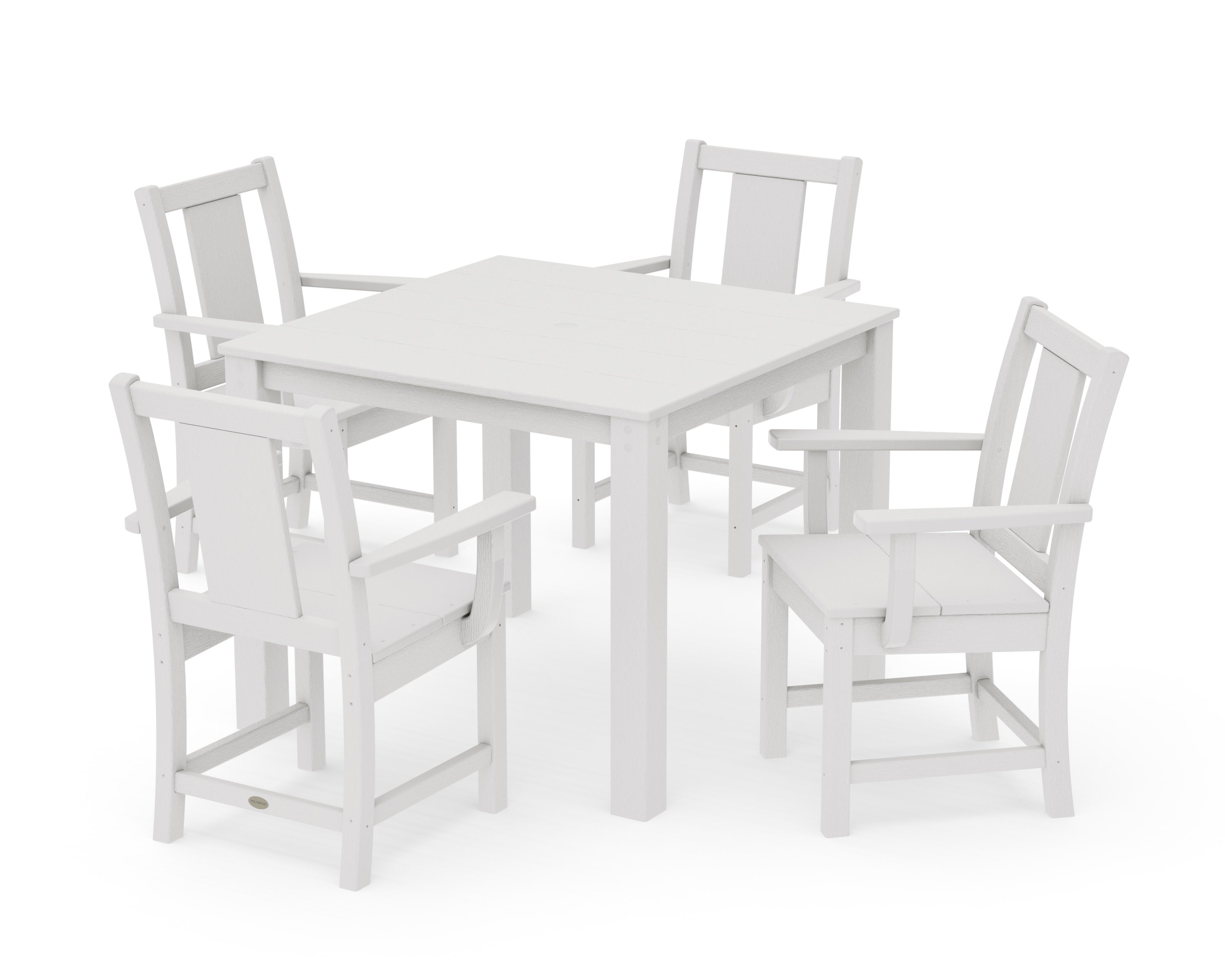 Prairie 5-Piece Parsons Dining Set in Vintage White