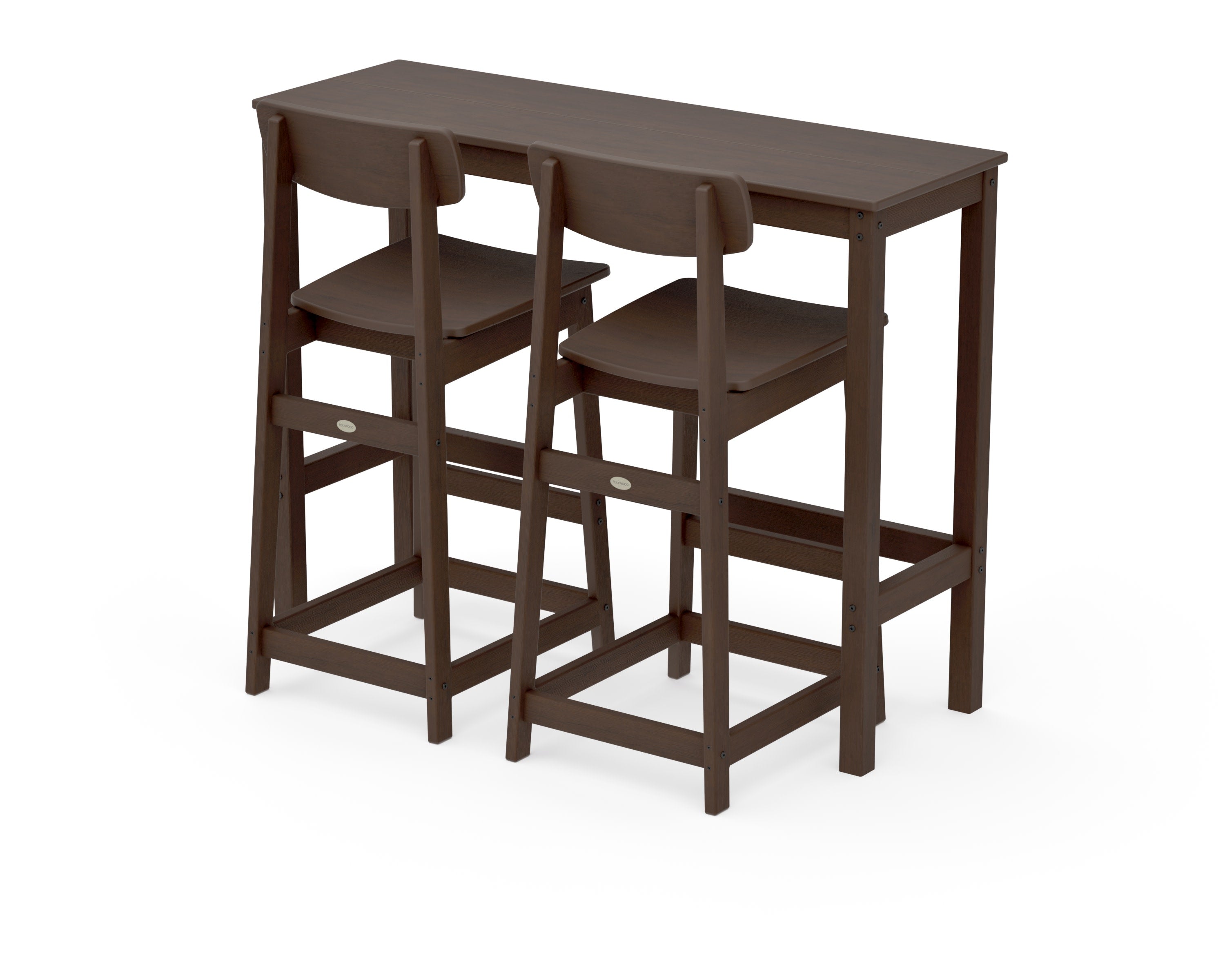 Modern Studio Urban Bar Chair 3-Piece Balcony Set in Kona