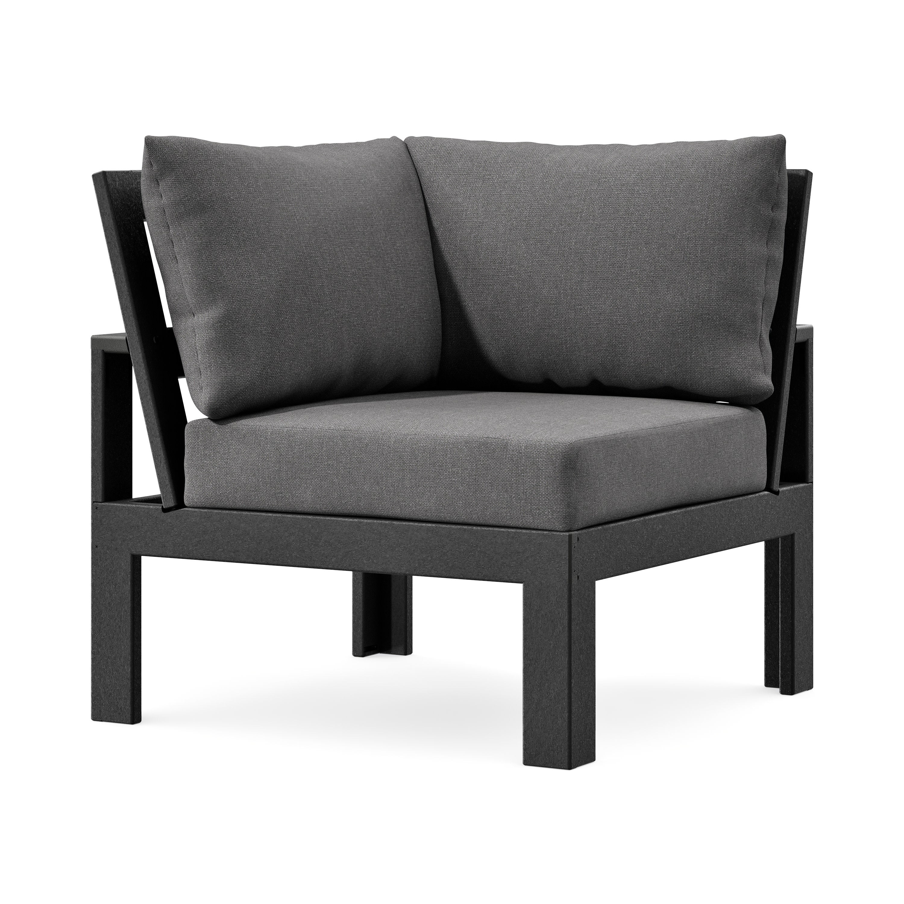Modular Corner Chair in Black / Ash Charcoal