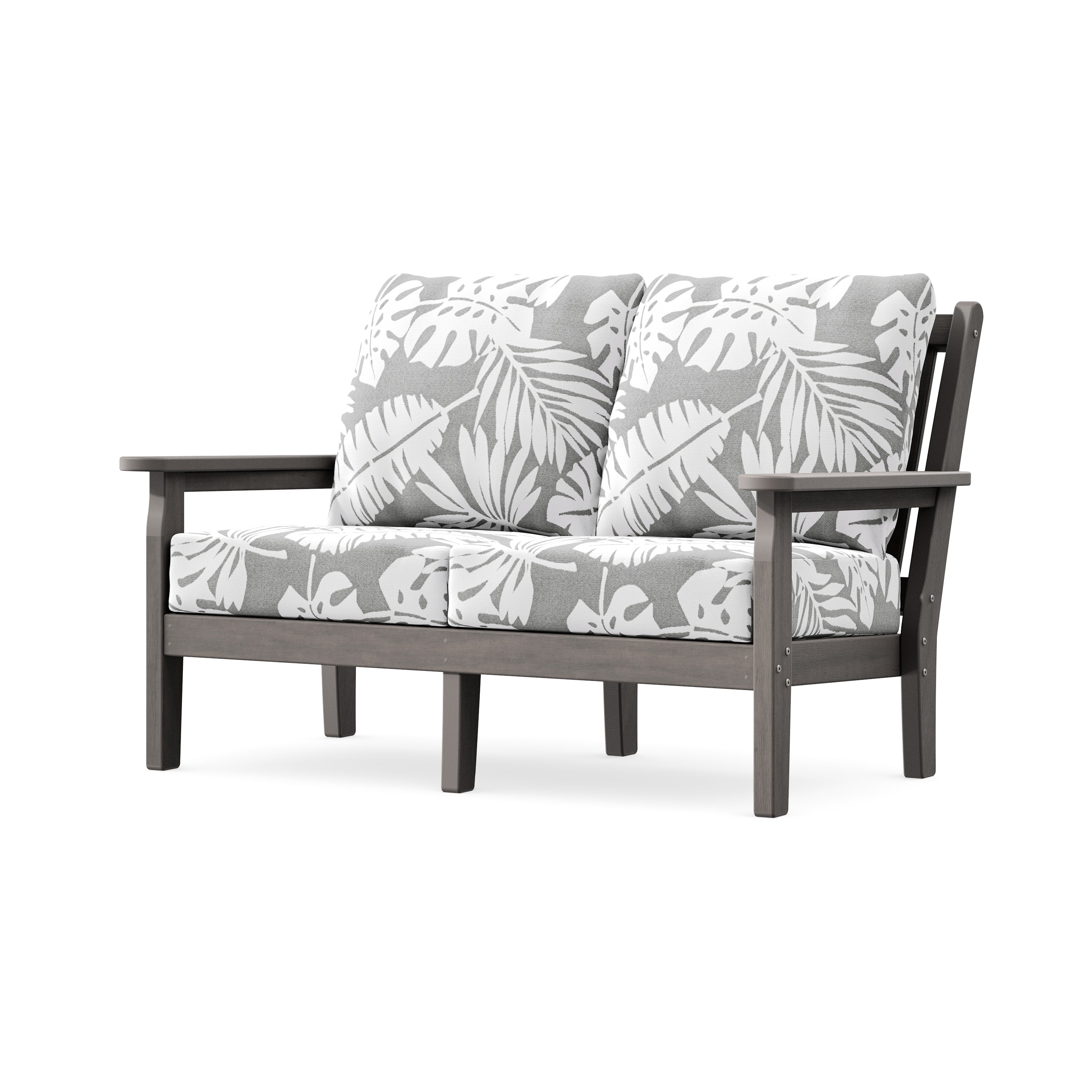Chippendale Deep Seating Loveseat in Driftwood / Leaf Grey Mist