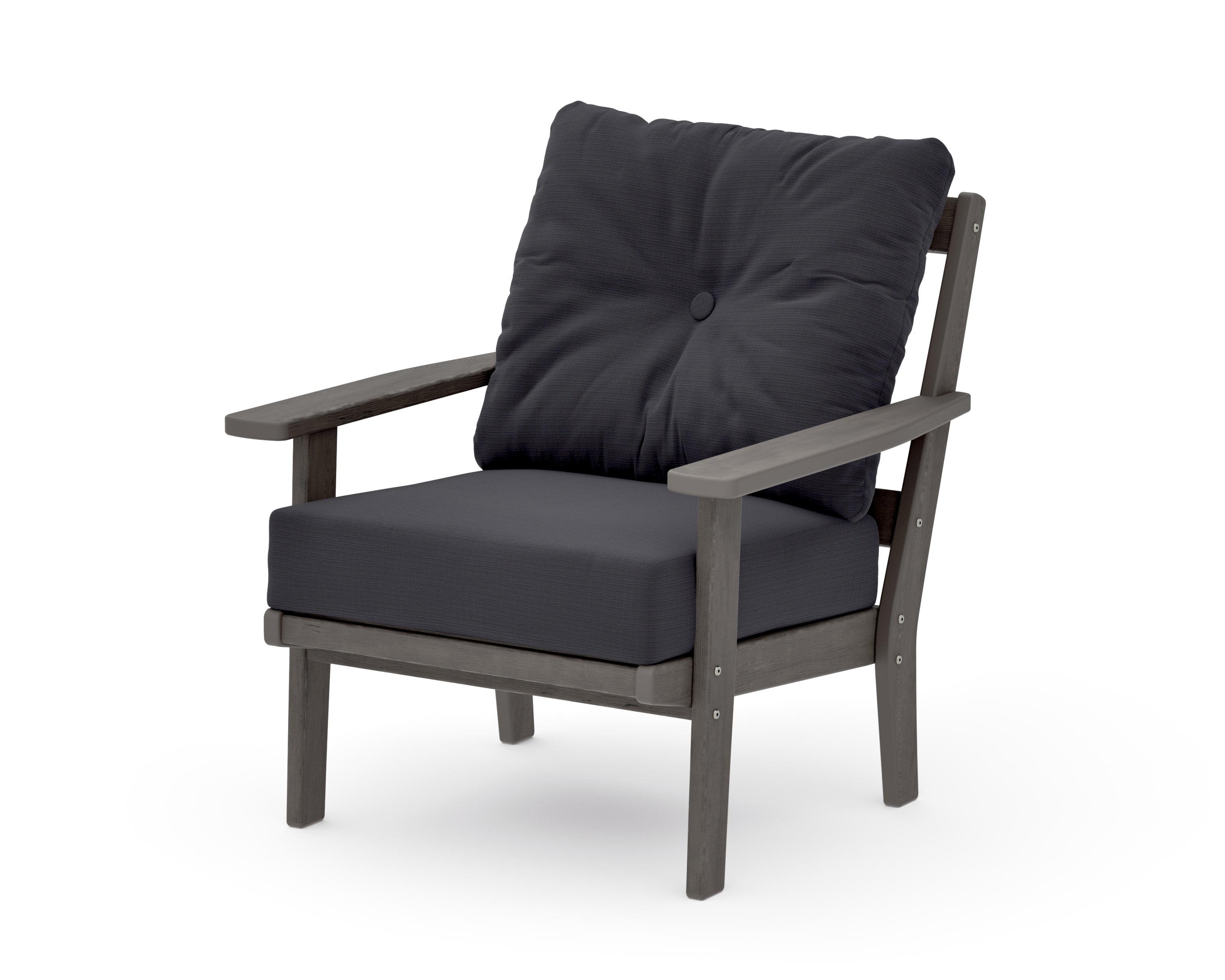 Prairie Deep Seating Chair in Driftwood / Midnight Linen