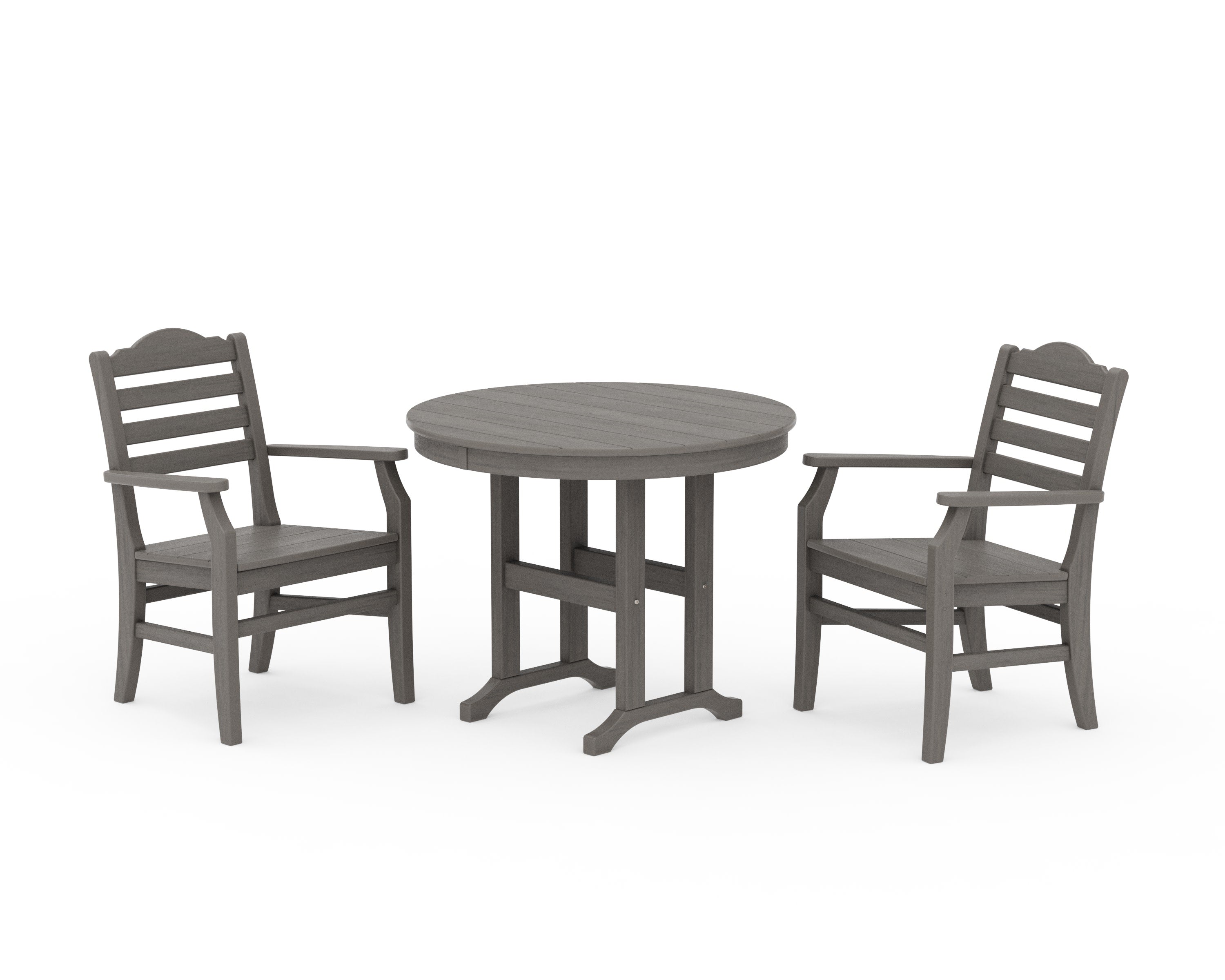 Savannah 3-Piece Farmhouse Dining Set in Driftwood