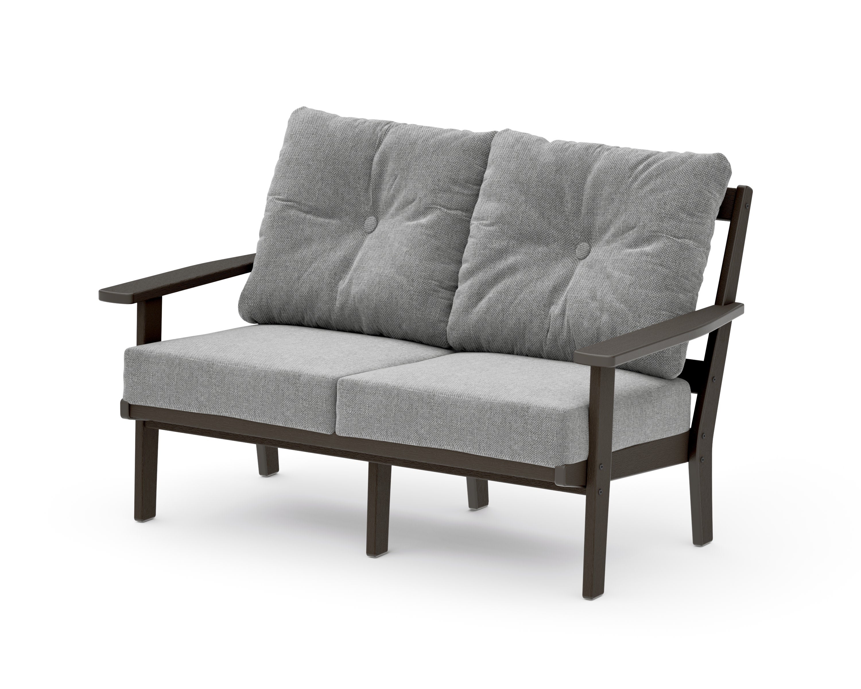 Oxford Deep SeatingLoveseat in Vintage Coffee / Grey Mist