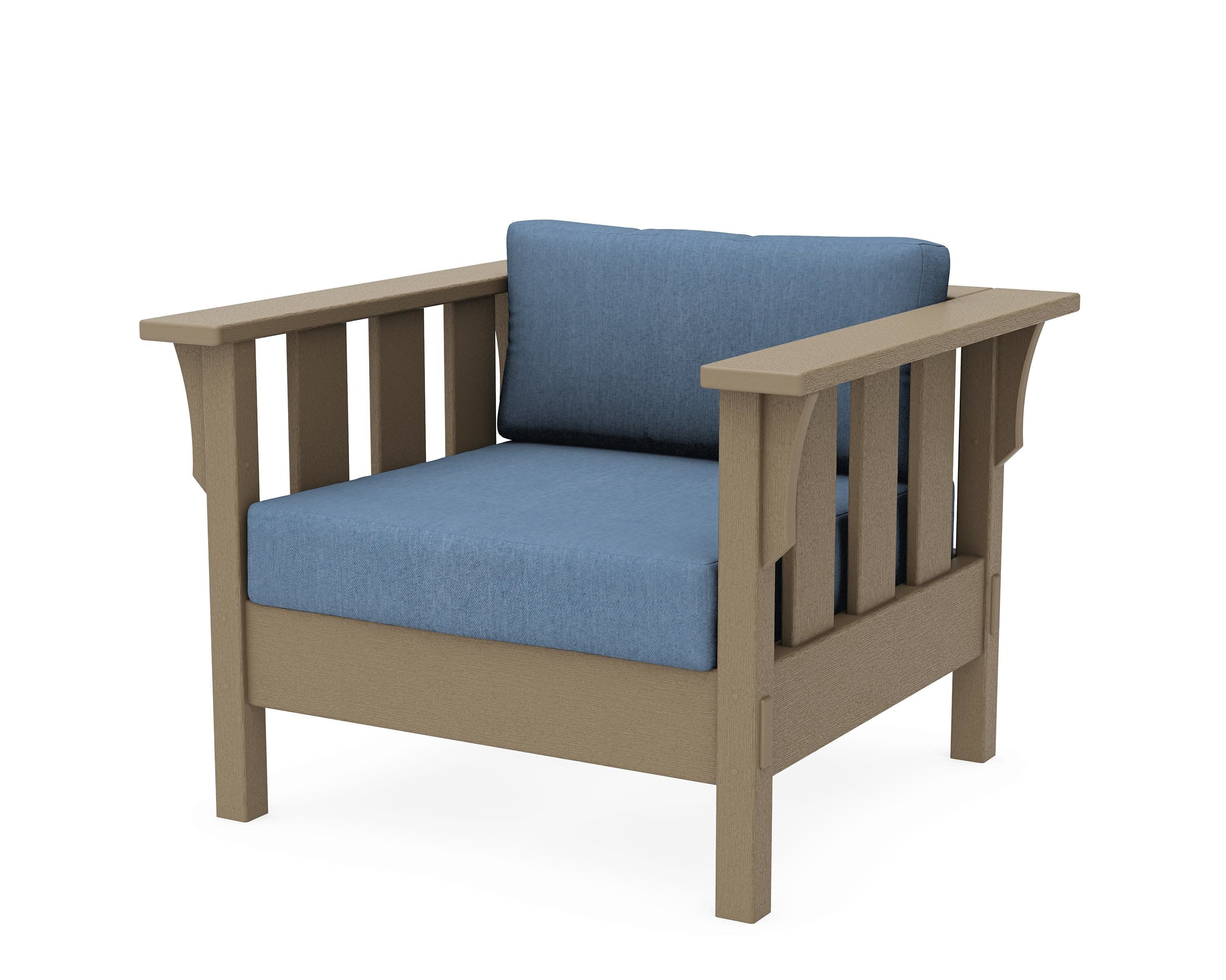 Acadia Deep Seating Chair in Vintage Sahara / Sky Blue