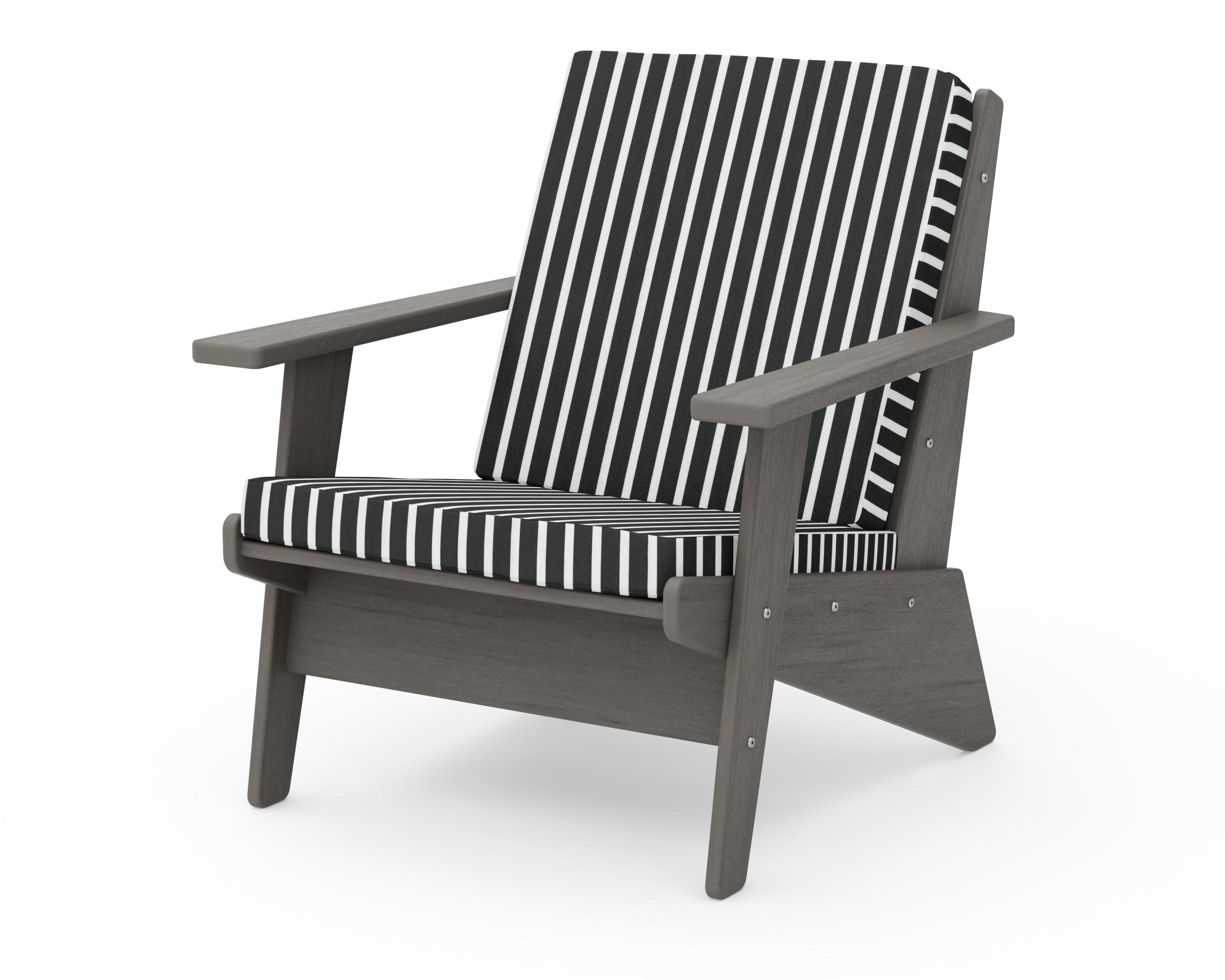 Riviera Modern Lounge Chair in Driftwood / Shore Classic