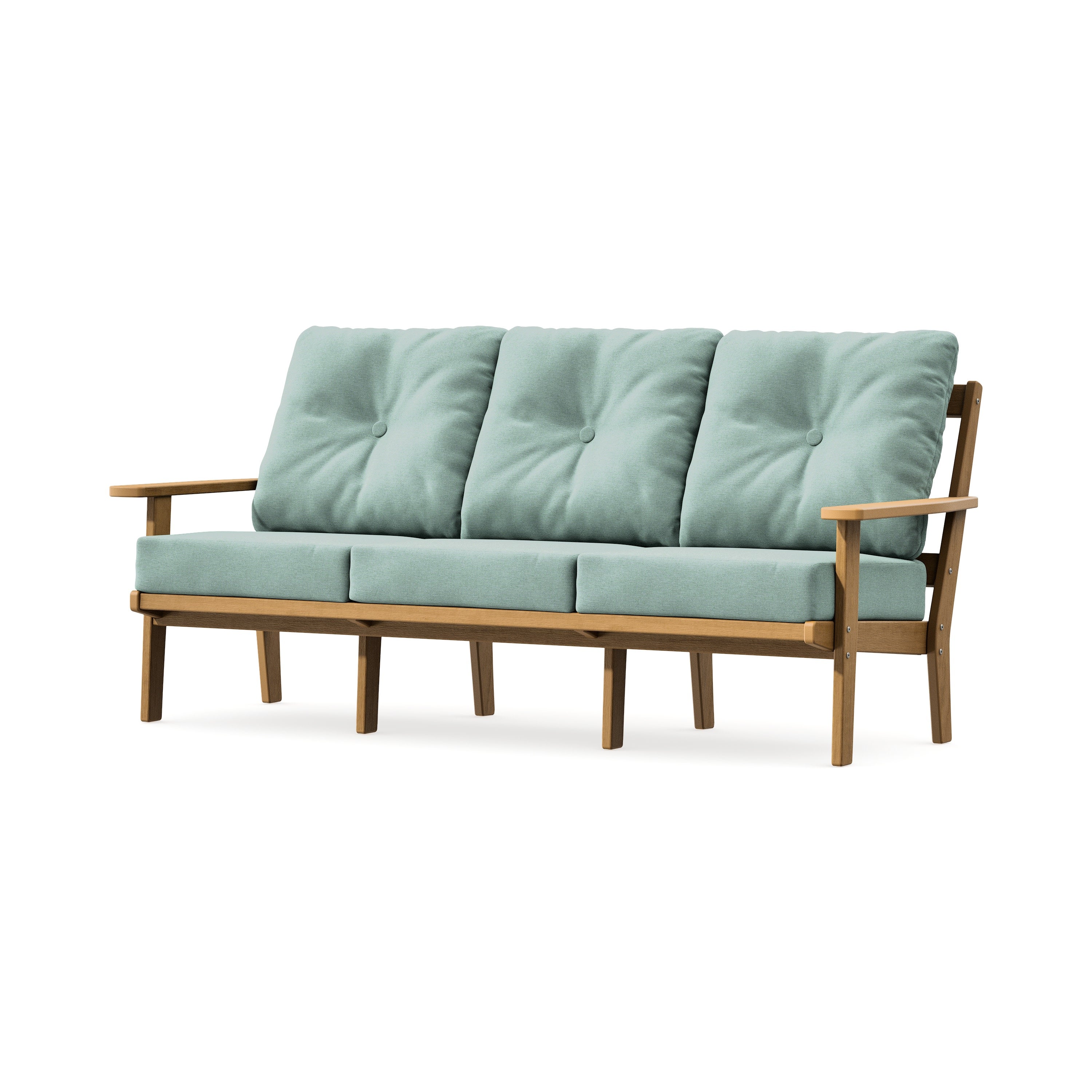 PrairieDeep Seating Sofa in Natural / Glacier Spa