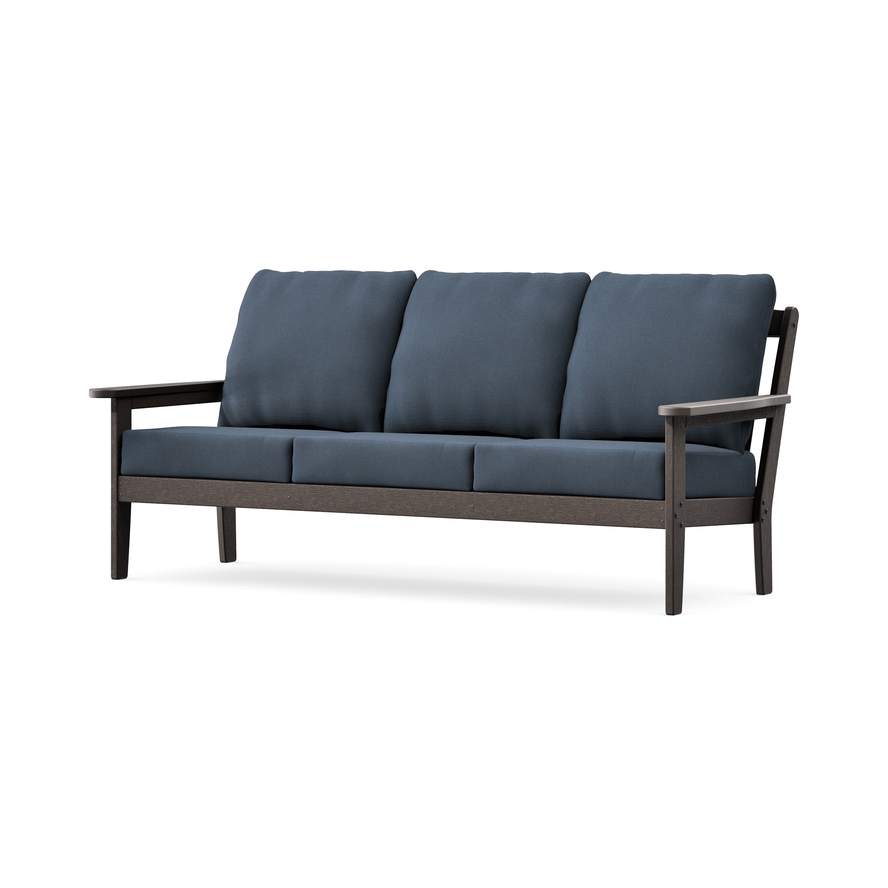 Cottage Deep Seating Sofa in Vintage Coffee / Marine Indigo