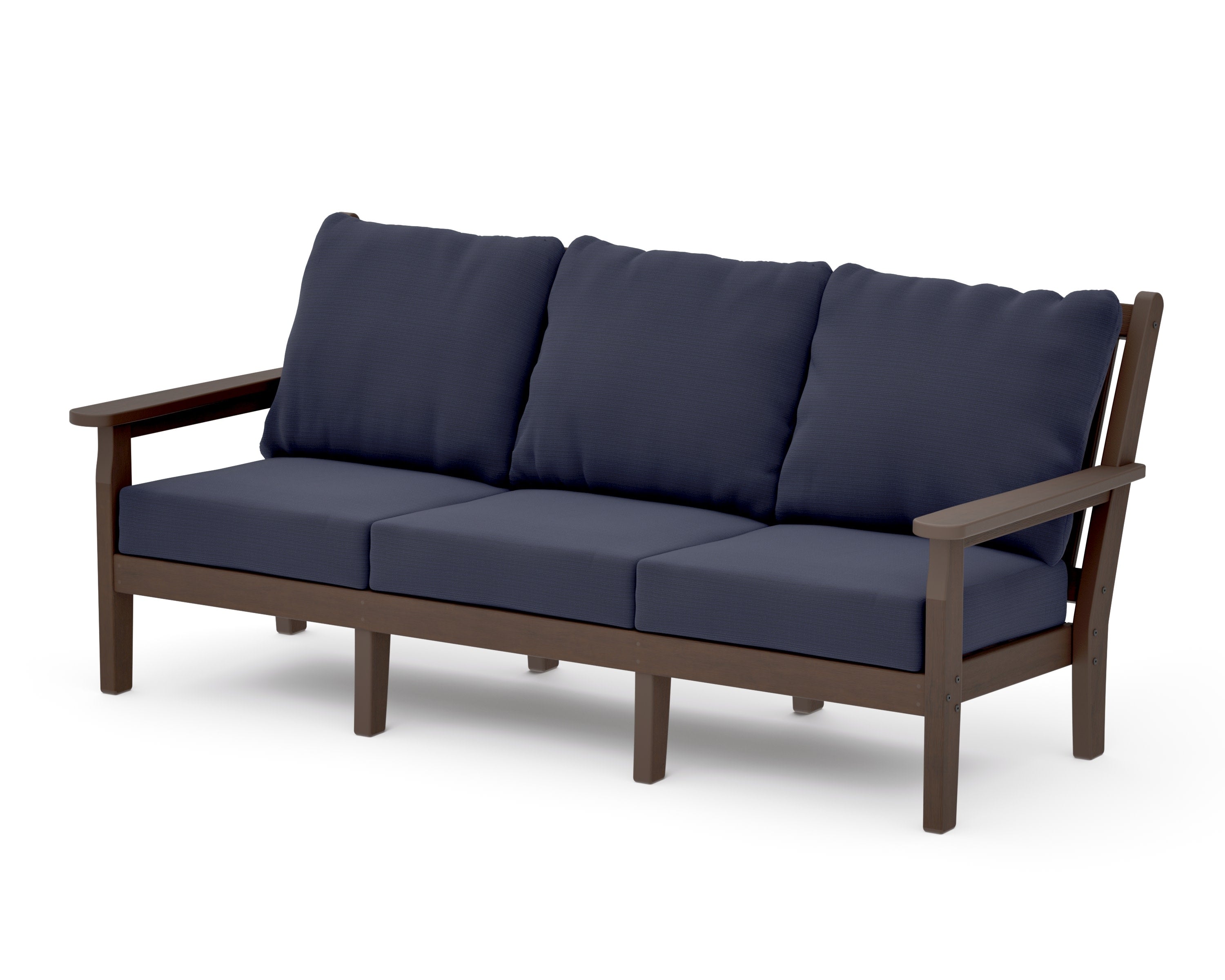 Chippendale Deep Seating Sofa in Kona / Navy Linen