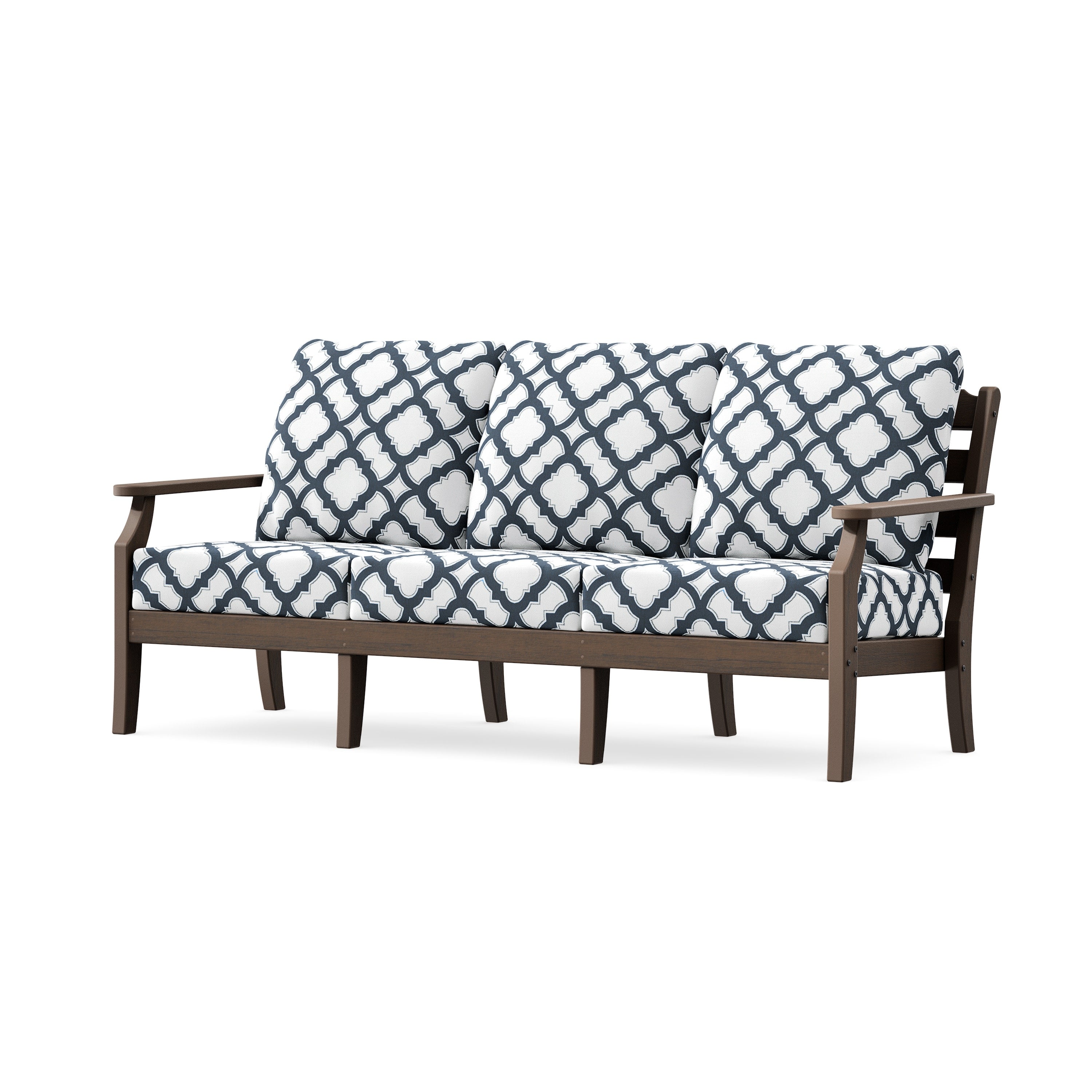 Savannah Deep Seating Sofa in Kona / Trellis Marine Indigo