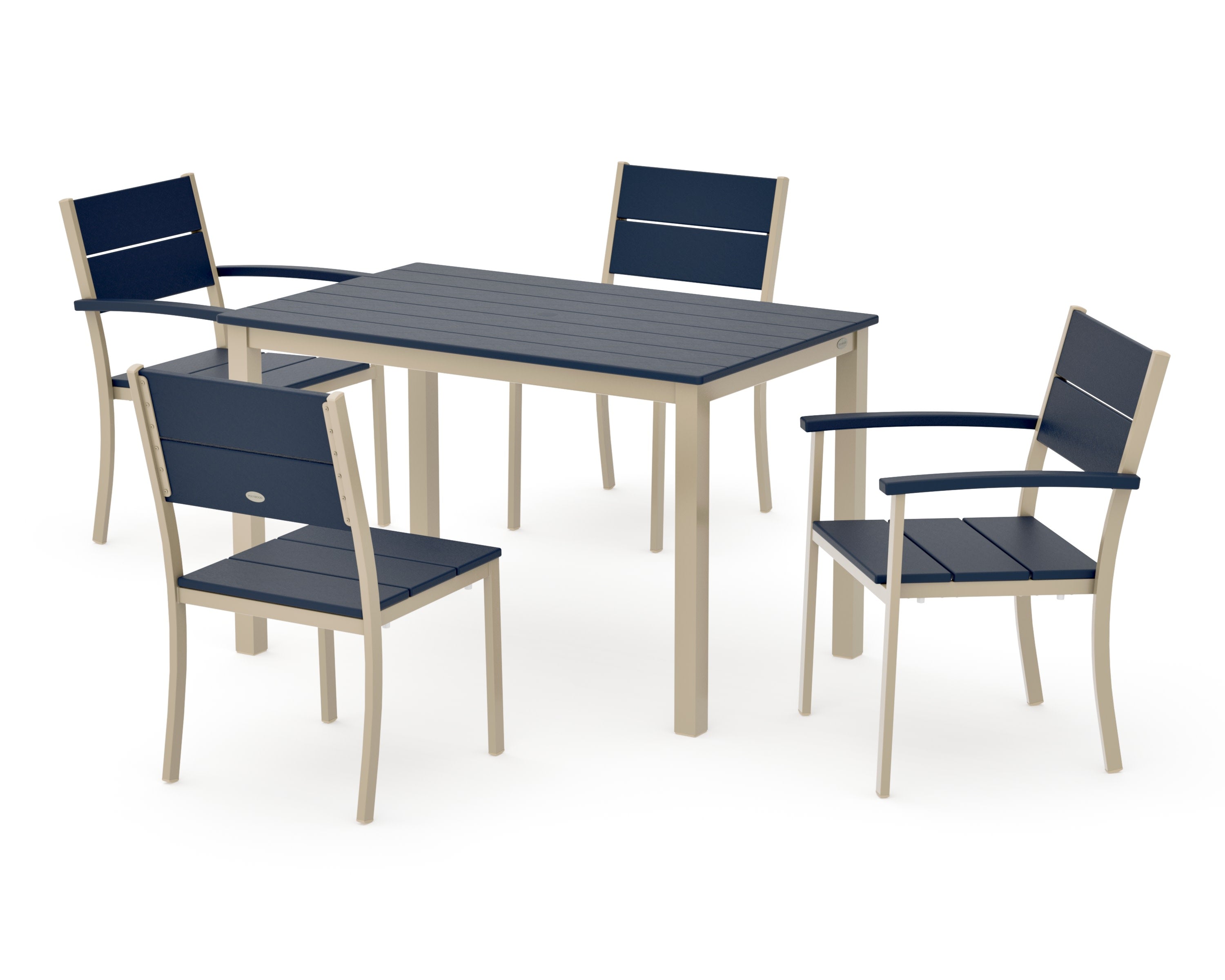 Main Street 5-Piece Dining Set in Sand / Navy