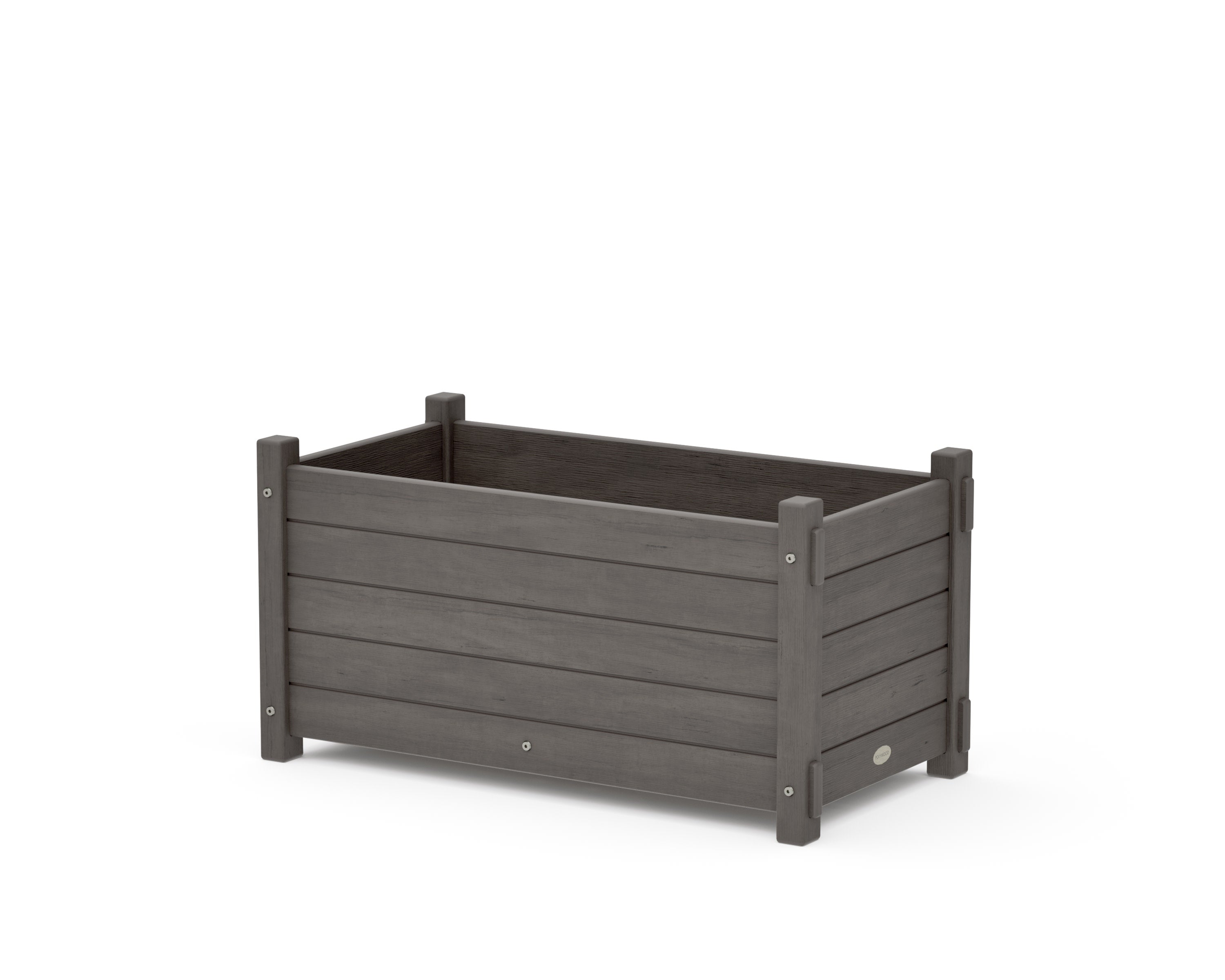 Nautical Rectangle Double Planter Box in Driftwood