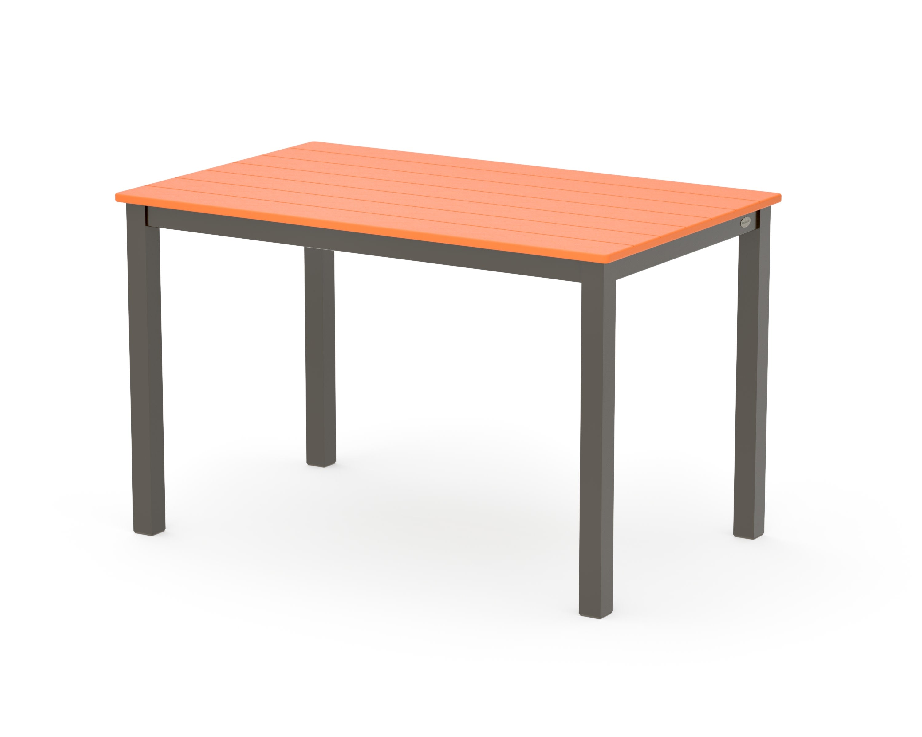 Main Street 30 x 48 Dining Table in Bronze / Tangerine