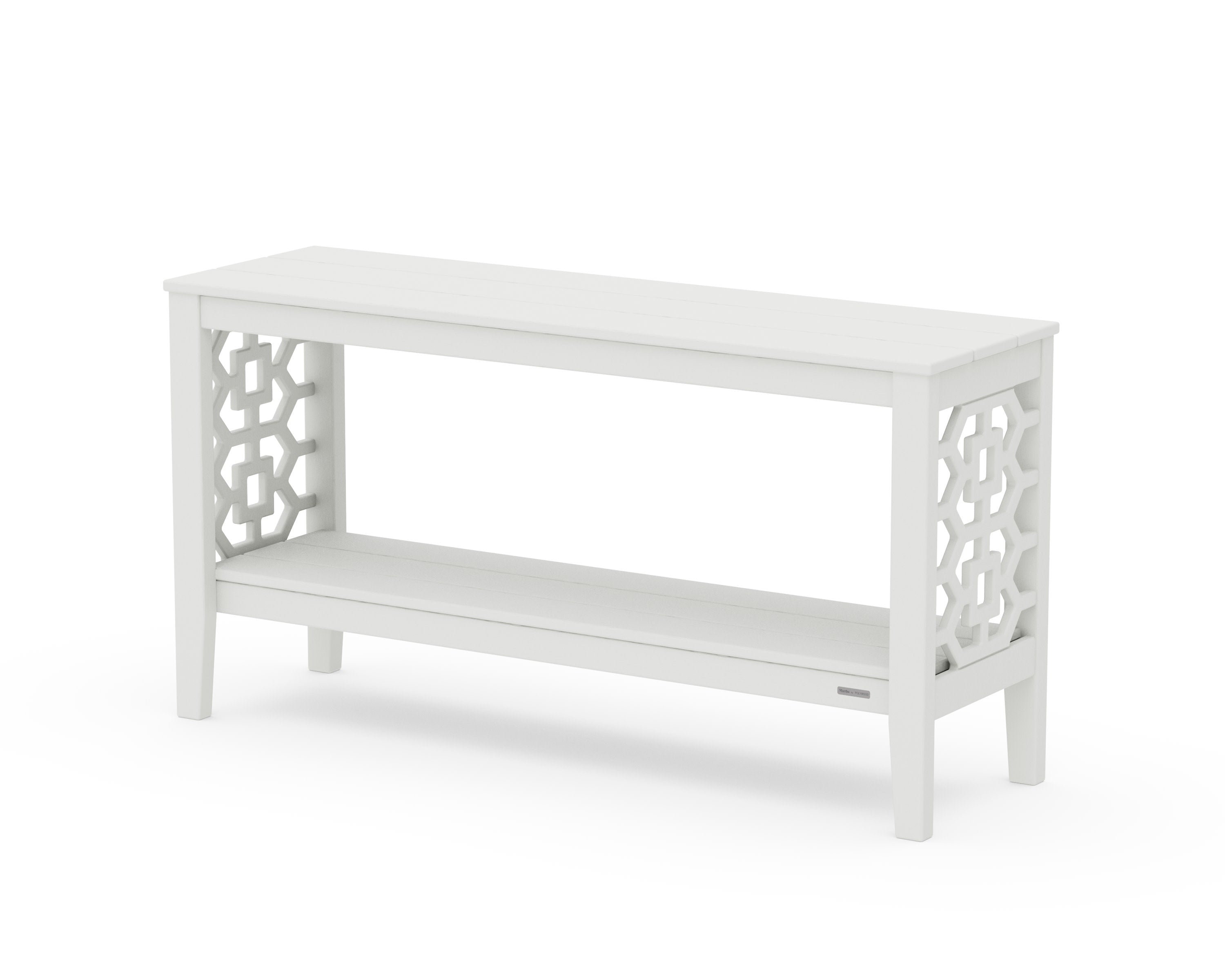 Chinoiserie 56 Console Table in Vintage White