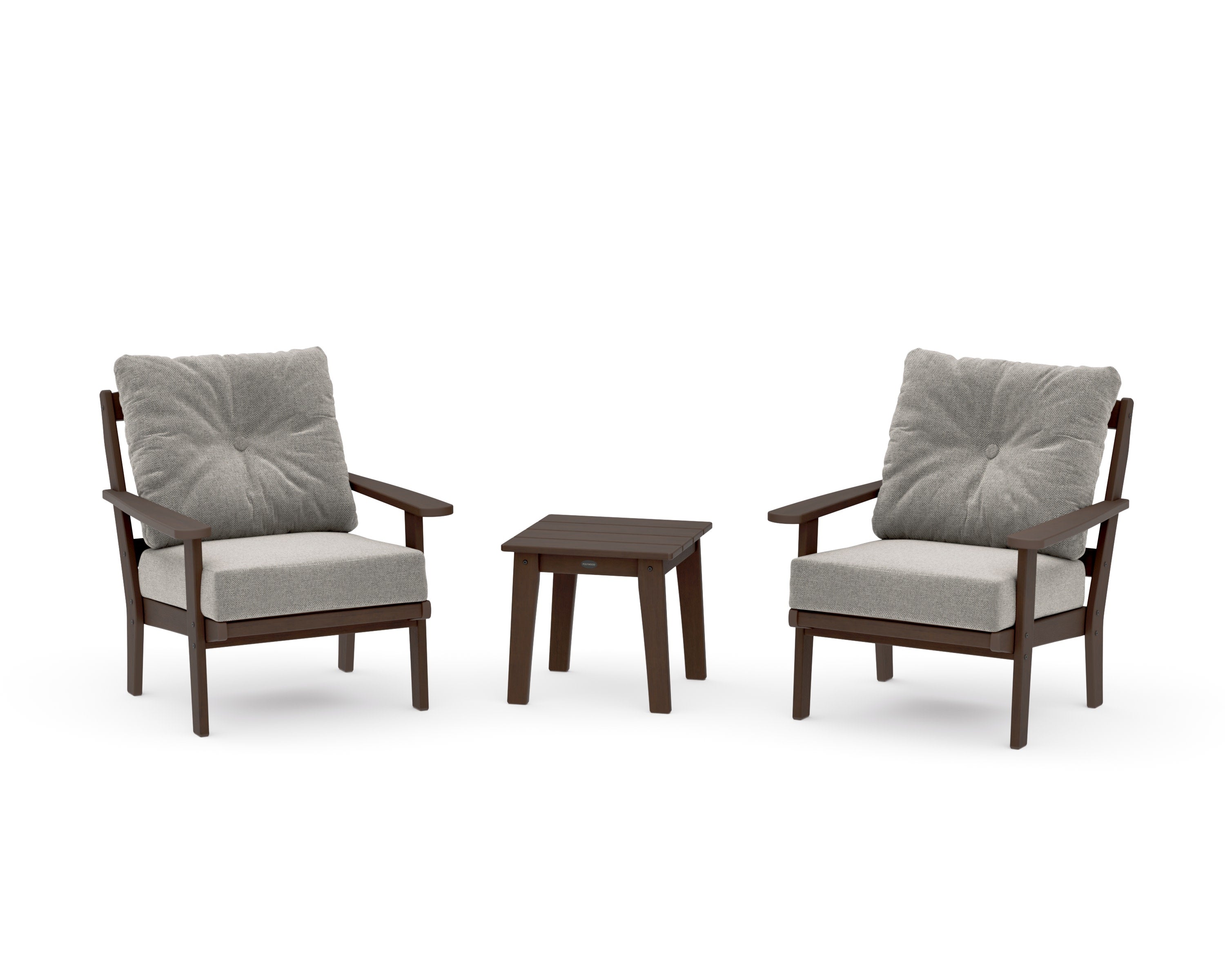 Mission 3-Piece Deep Seating Set in Kona / Weathered Tweed