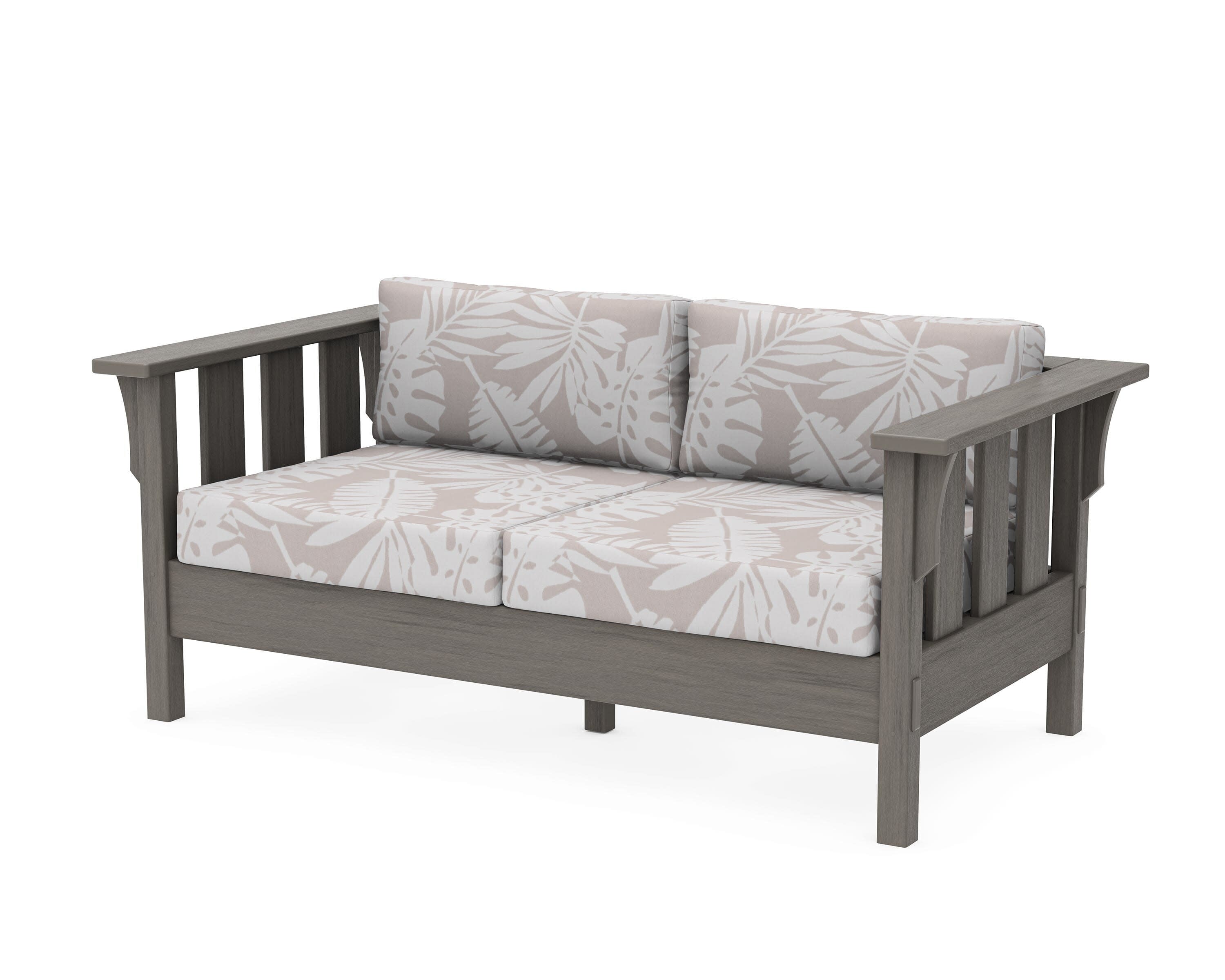 Acadia Deep Seating Loveseat in Driftwood / Leaf Dune Burlap