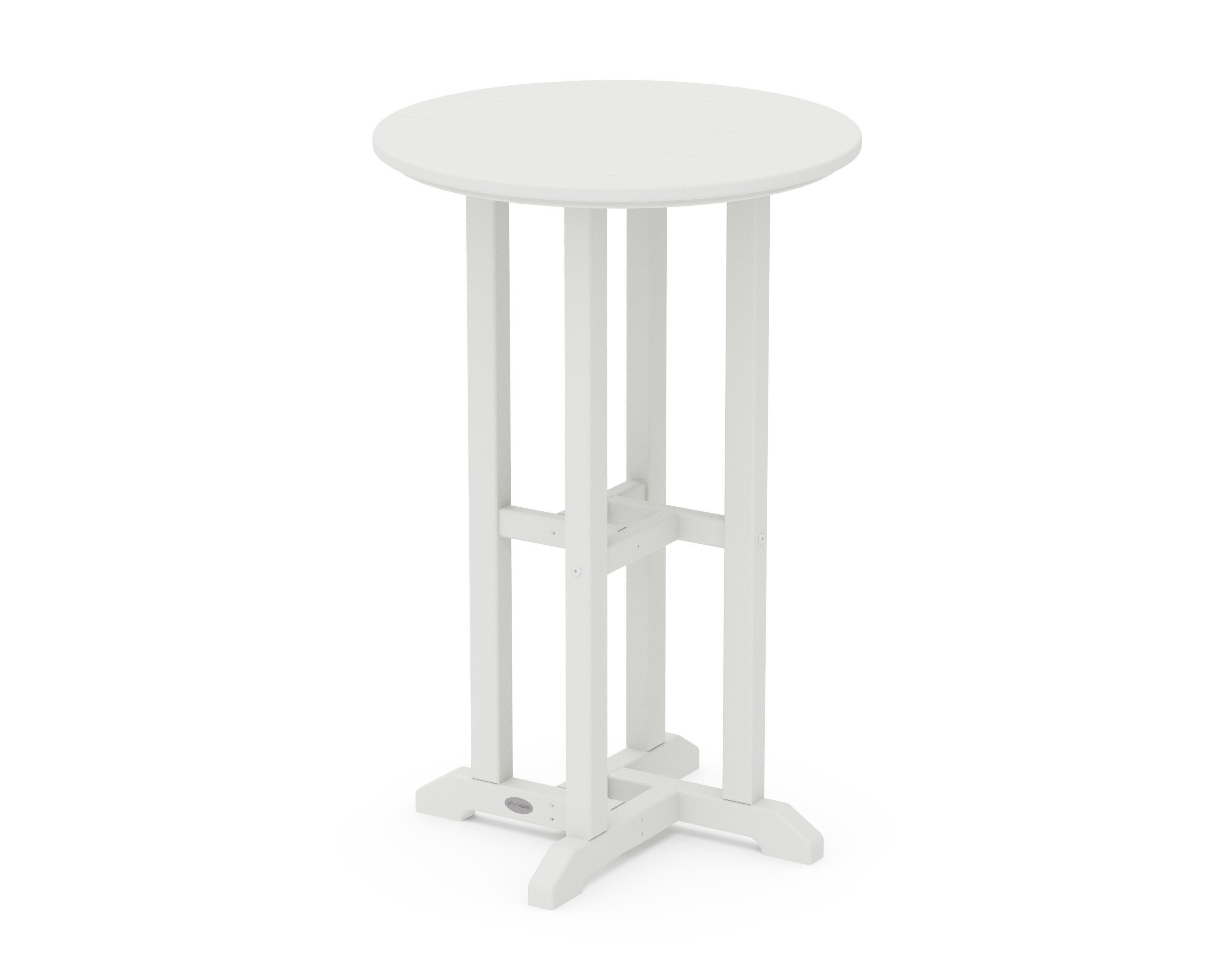 Contempo 24" Round Counter Table in White / Vintage White