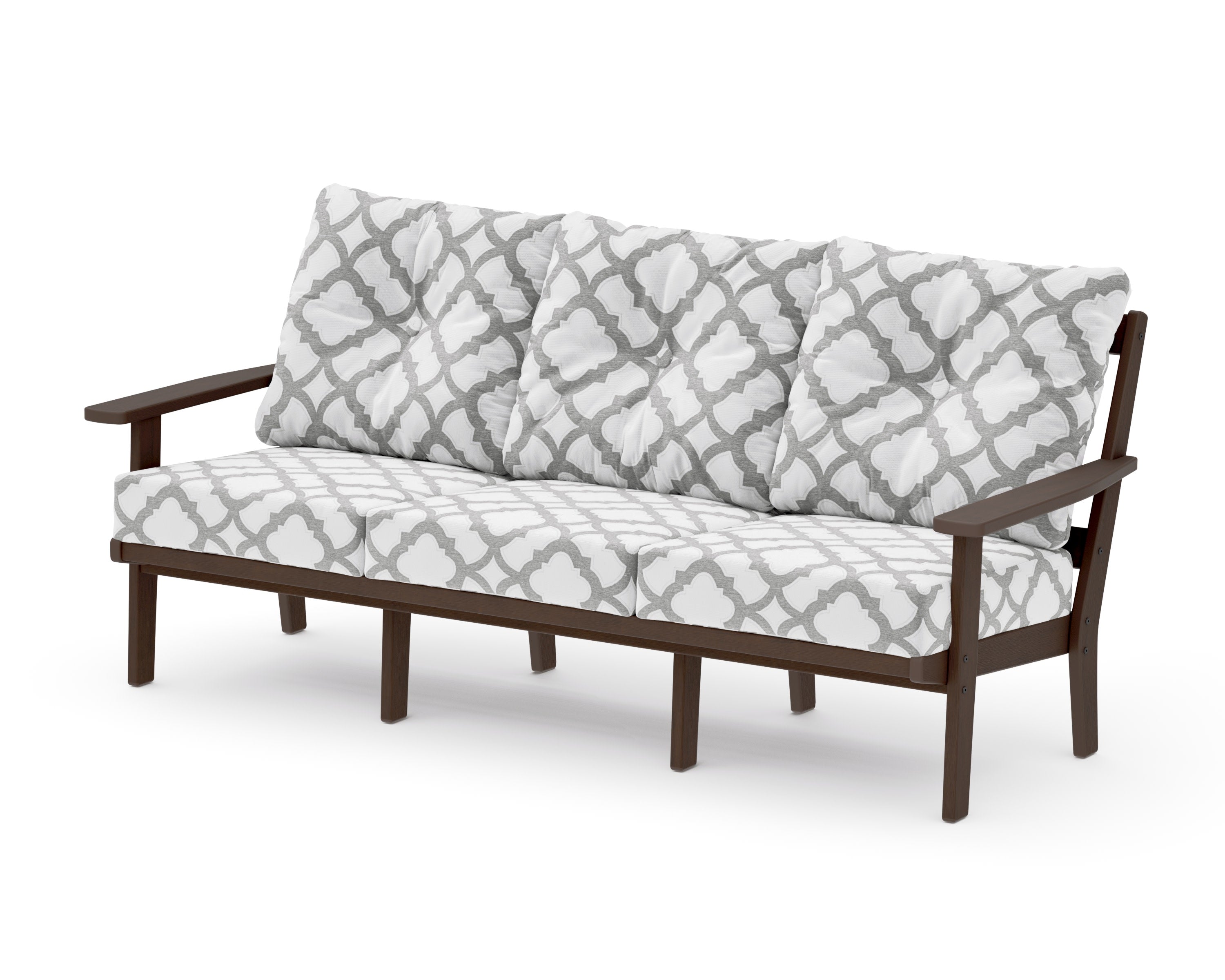 Oxford Deep Seating Sofa in Kona / Trellis Grey Mist