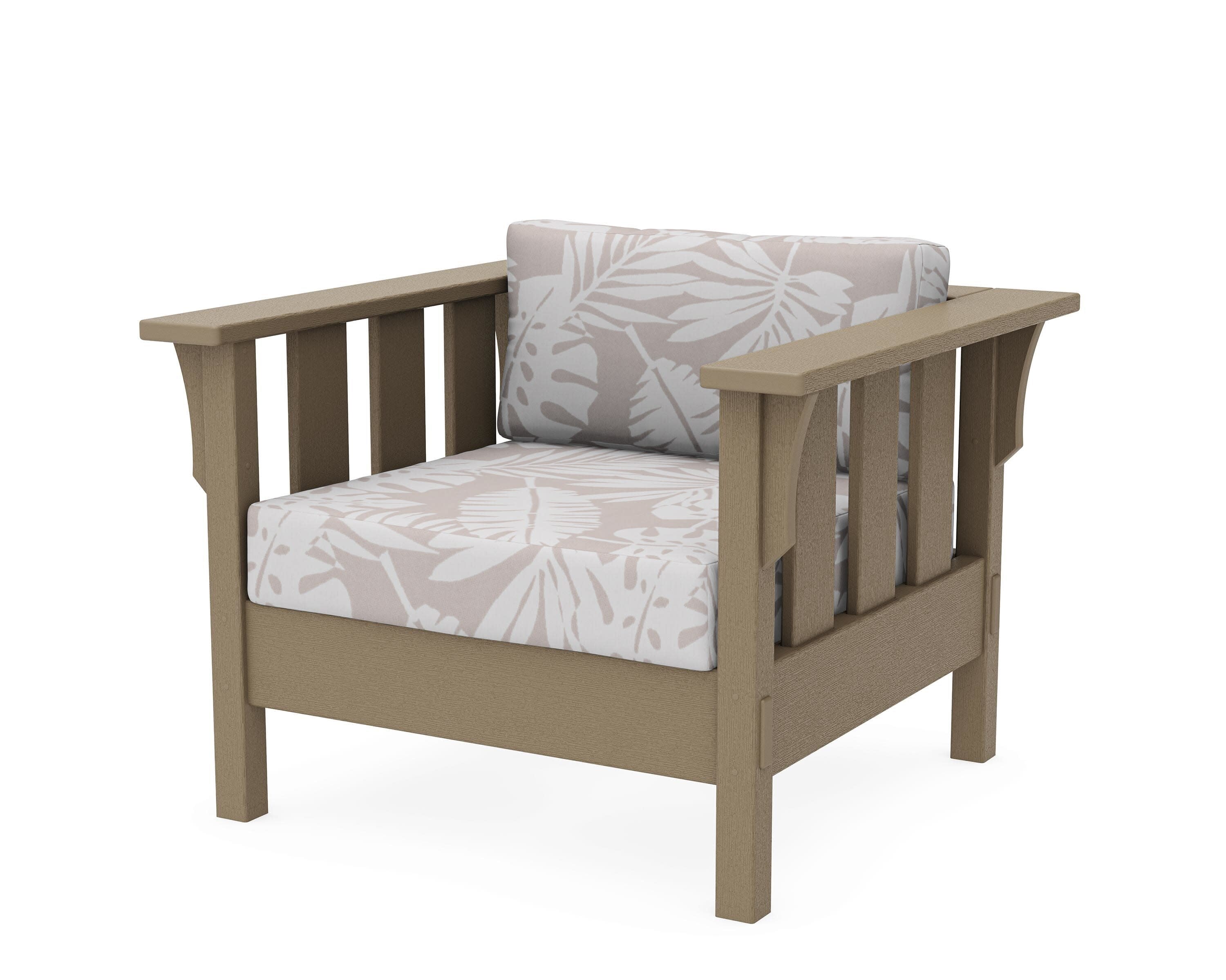 Acadia Deep Seating Chair in Vintage Sahara / Leaf Dune Burlap