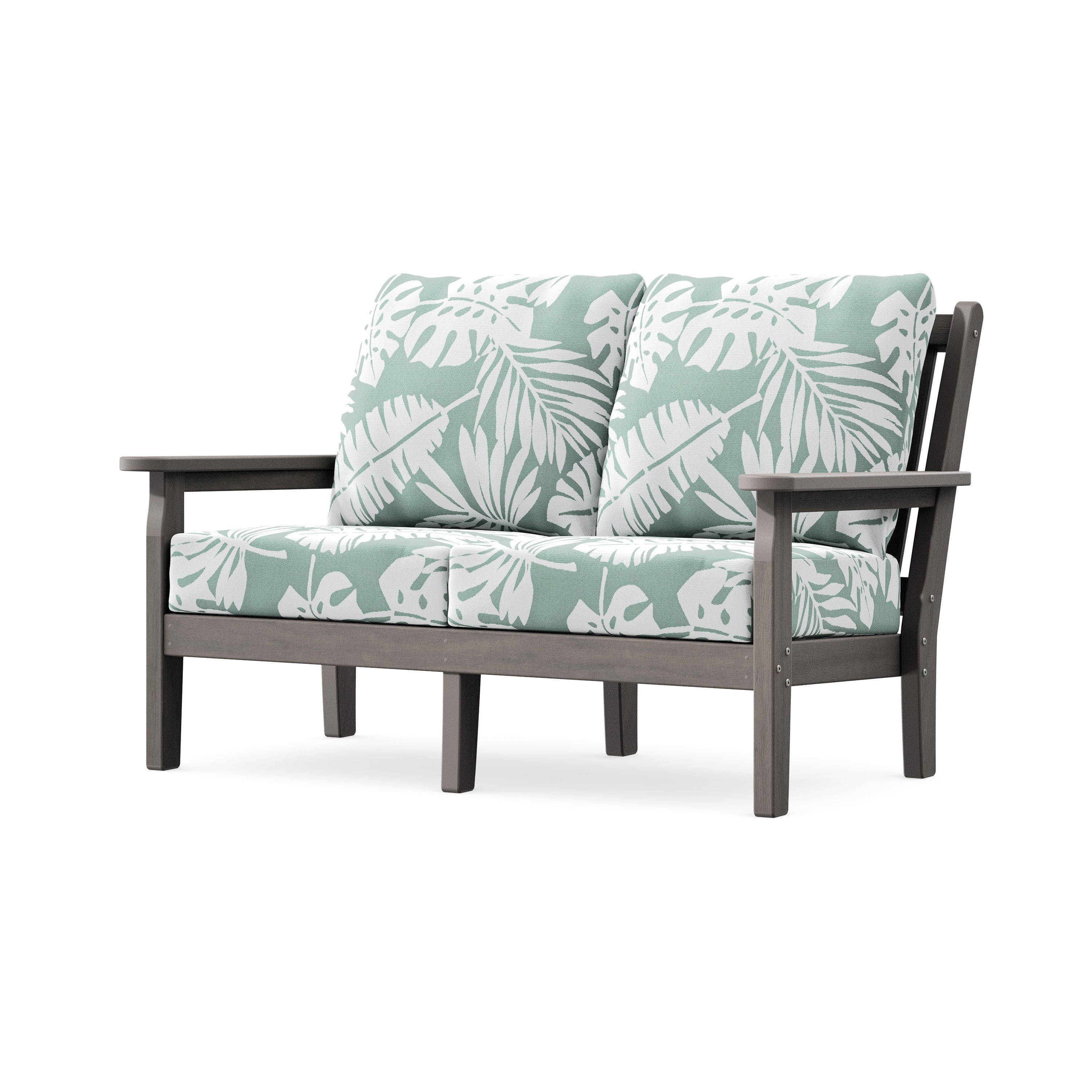Chippendale Deep Seating Loveseat in Driftwood / Leaf Glacier Spa