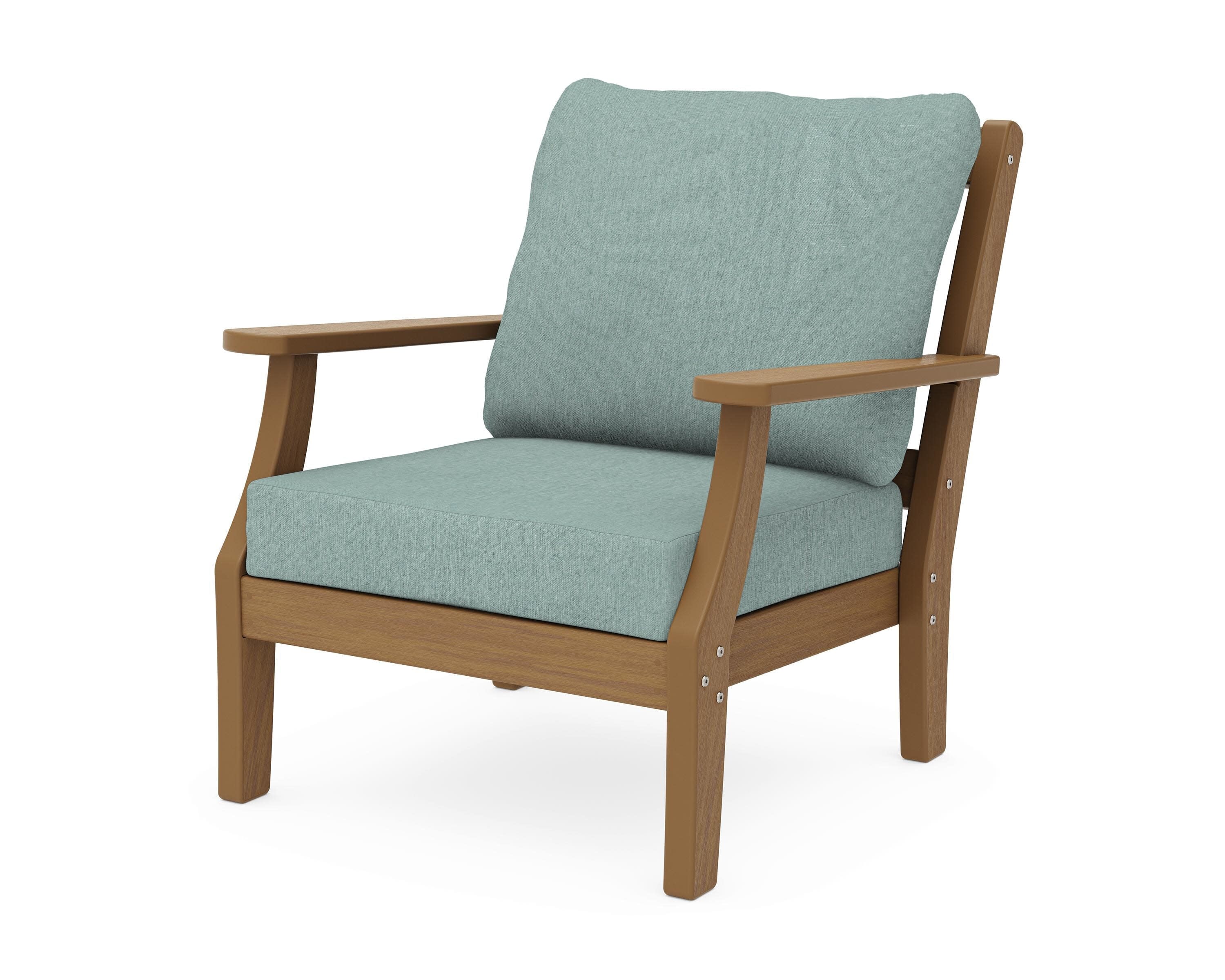Chinoiserie Deep Seating Chair in Natural / Glacier Spa