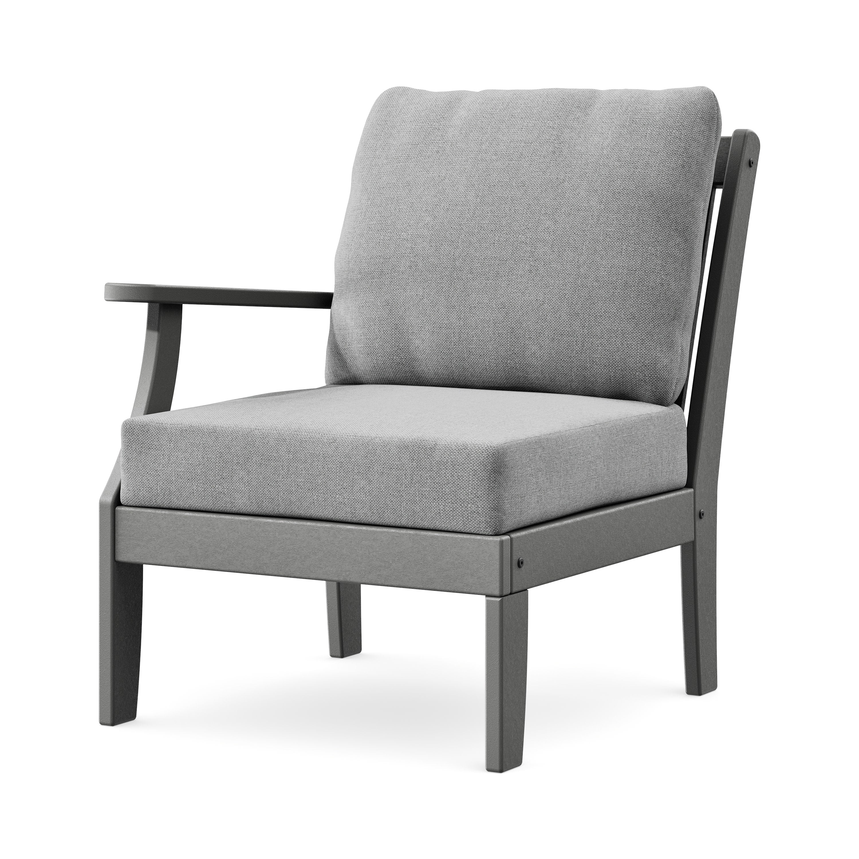 Braxton Modular Left Arm Chair in Slate Grey / Grey Mist