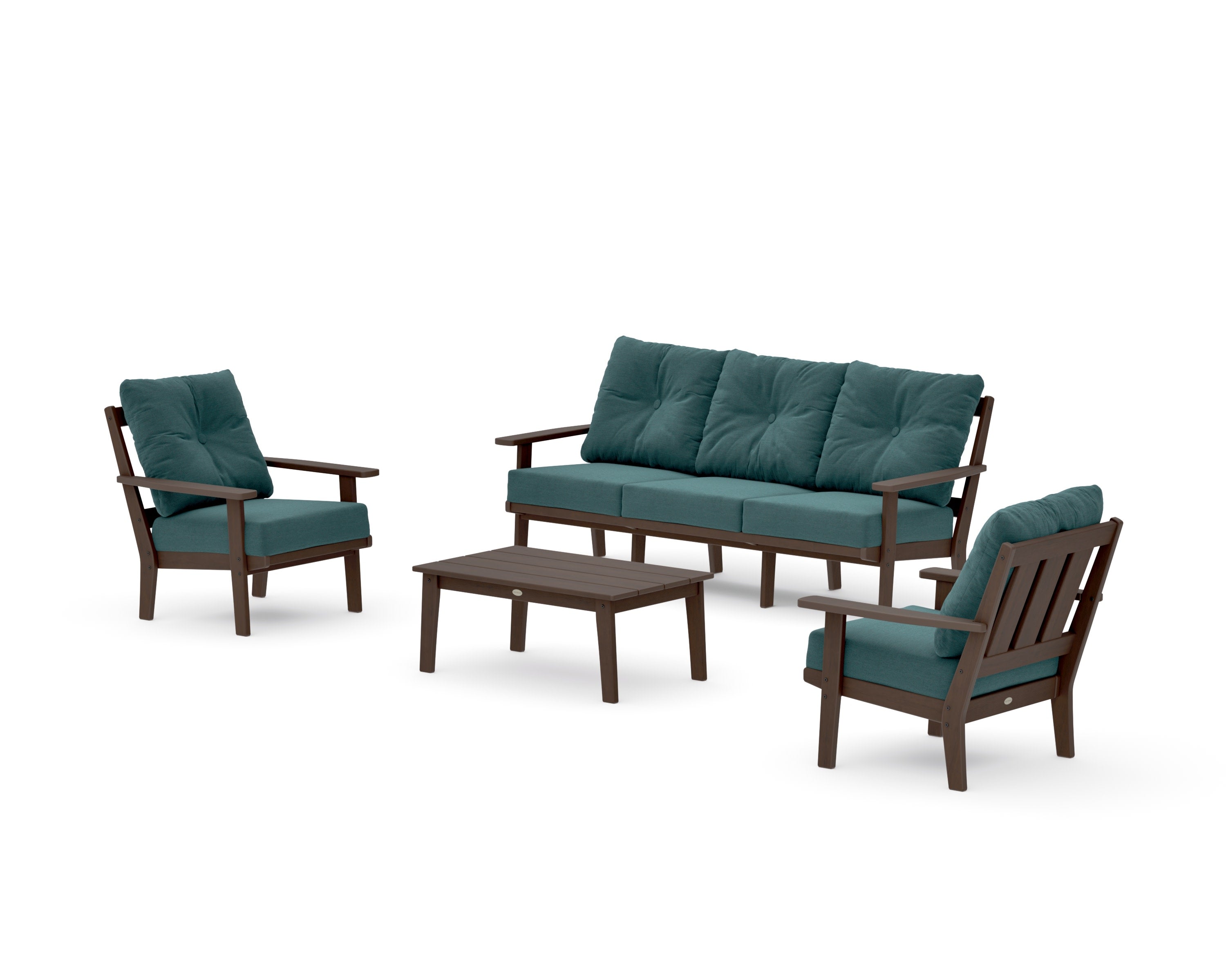 Oxford 4-Piece Deep Seating Set with Sofa in Kona / Ocean Teal
