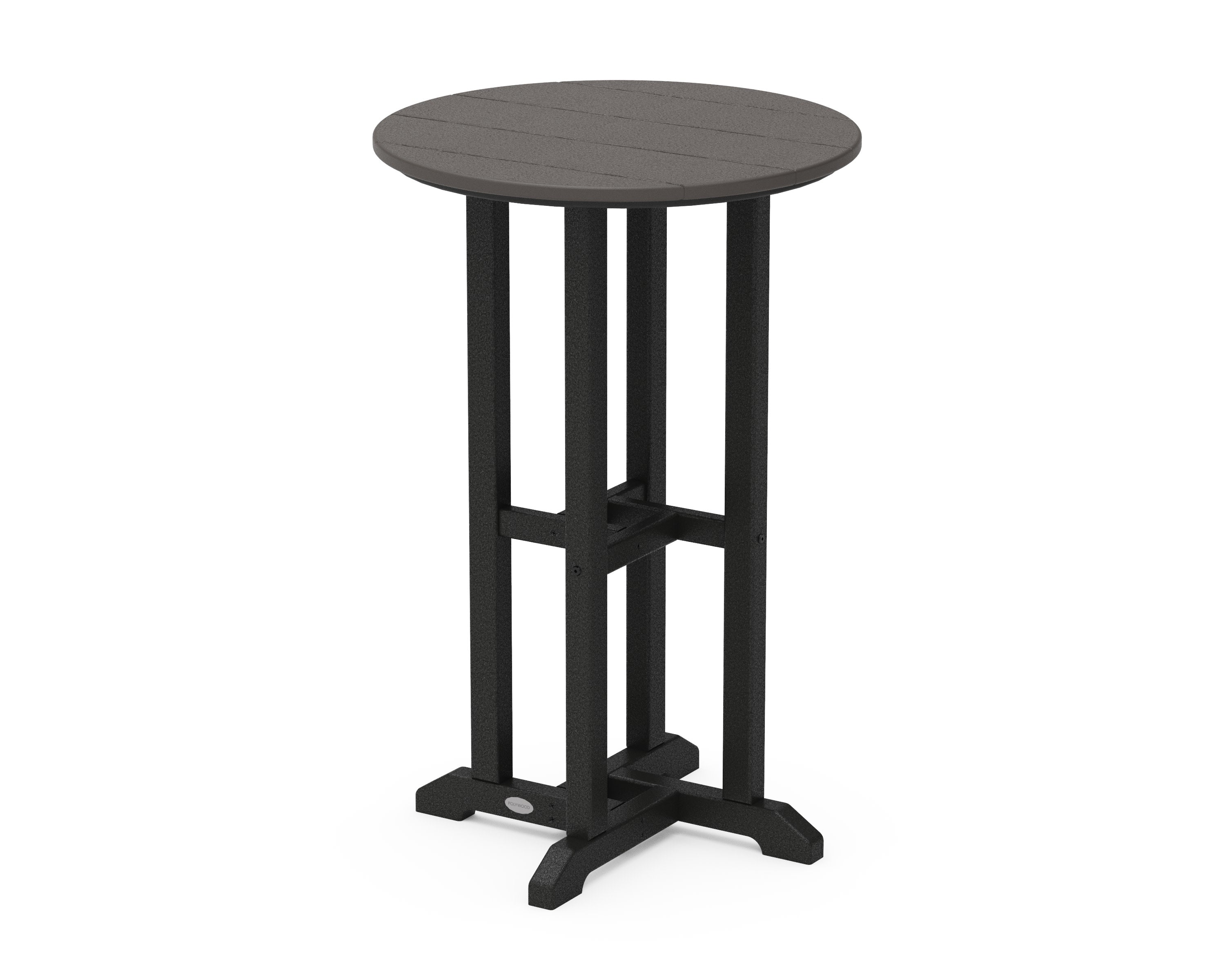 Contempo 24" Round Counter Table in Black / Vintage Coffee