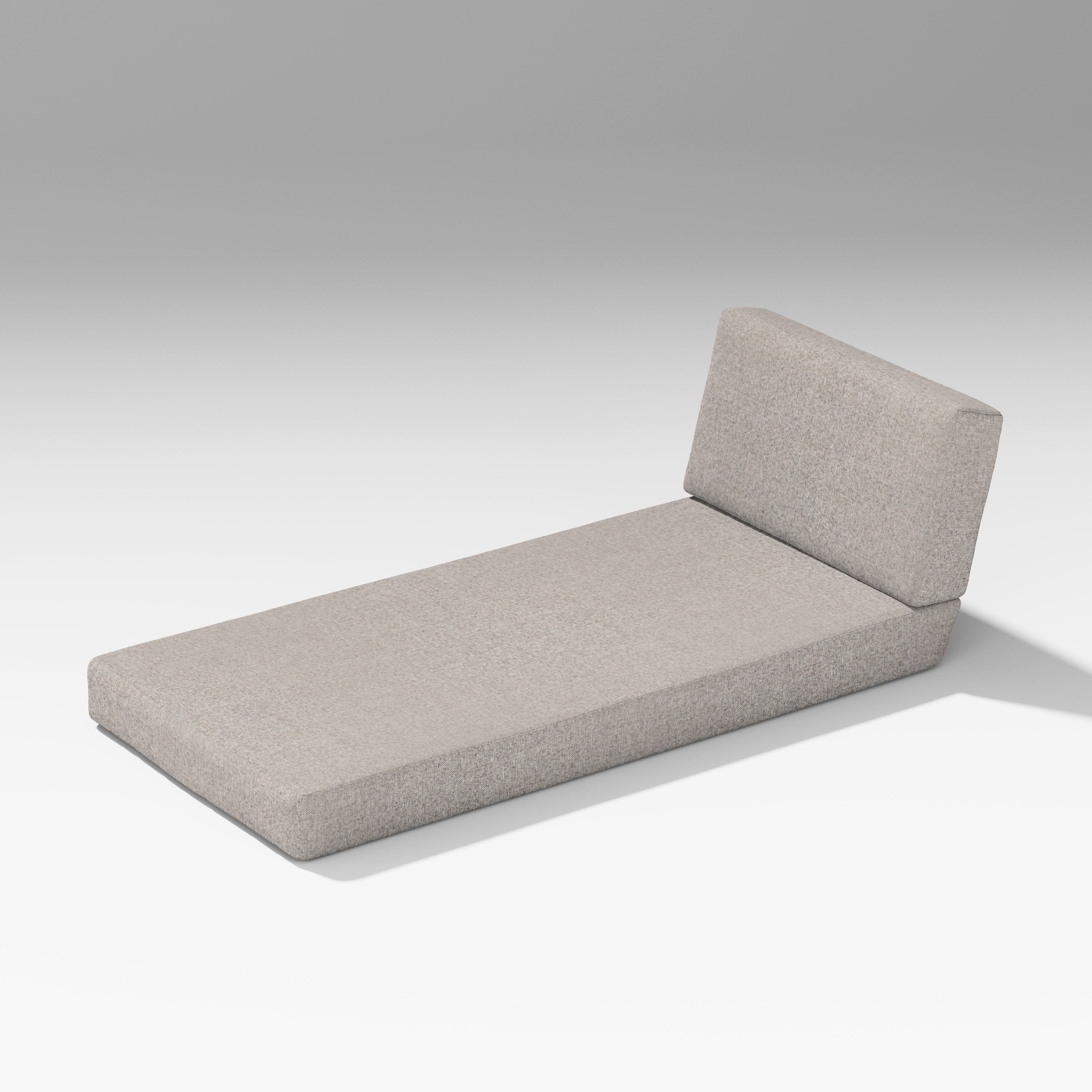Latitude Modular Chaise Seat/Back Combo in Weathered Tweed