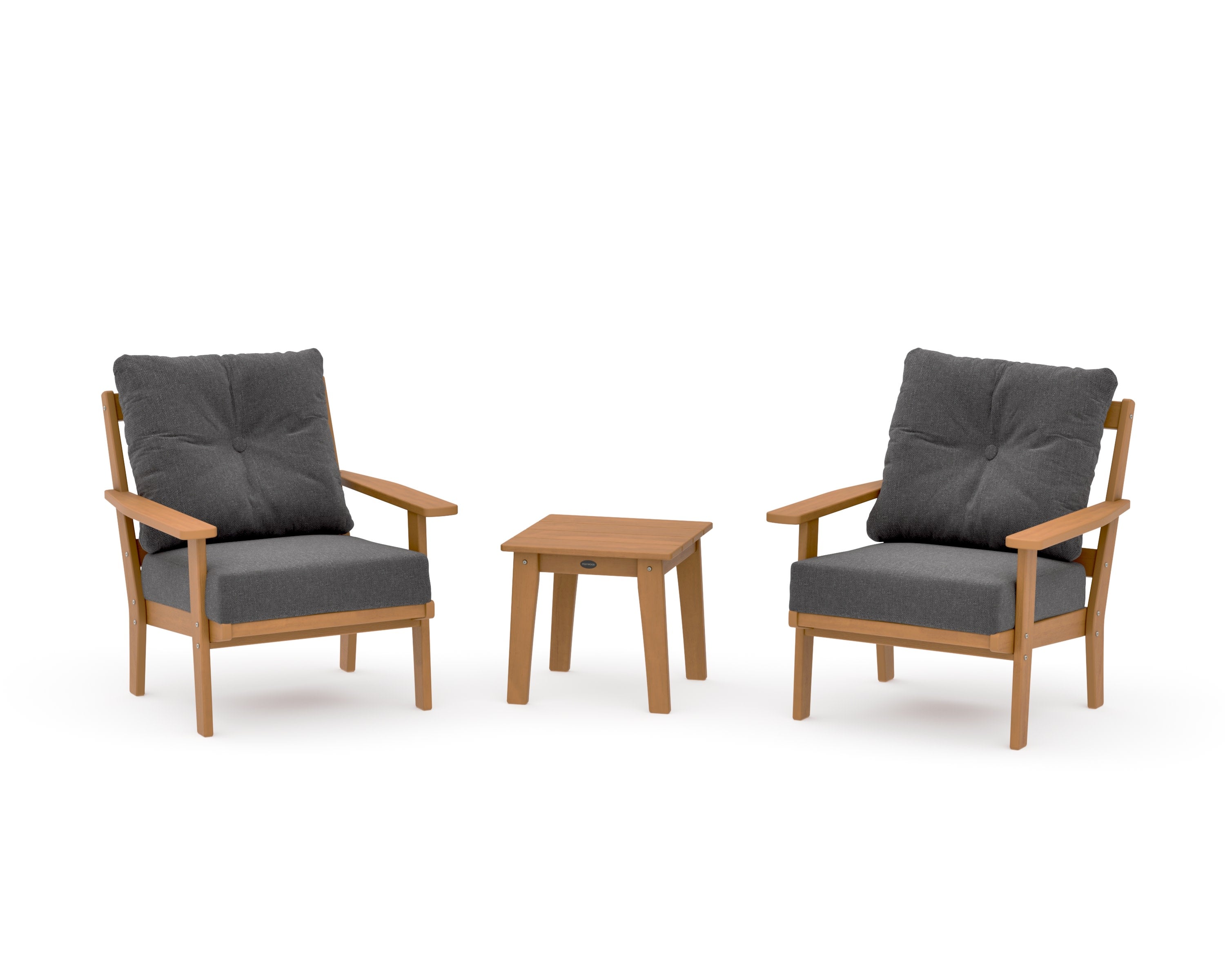 Oxford 3-Piece Deep Seating Set in Natural / Ash Charcoal
