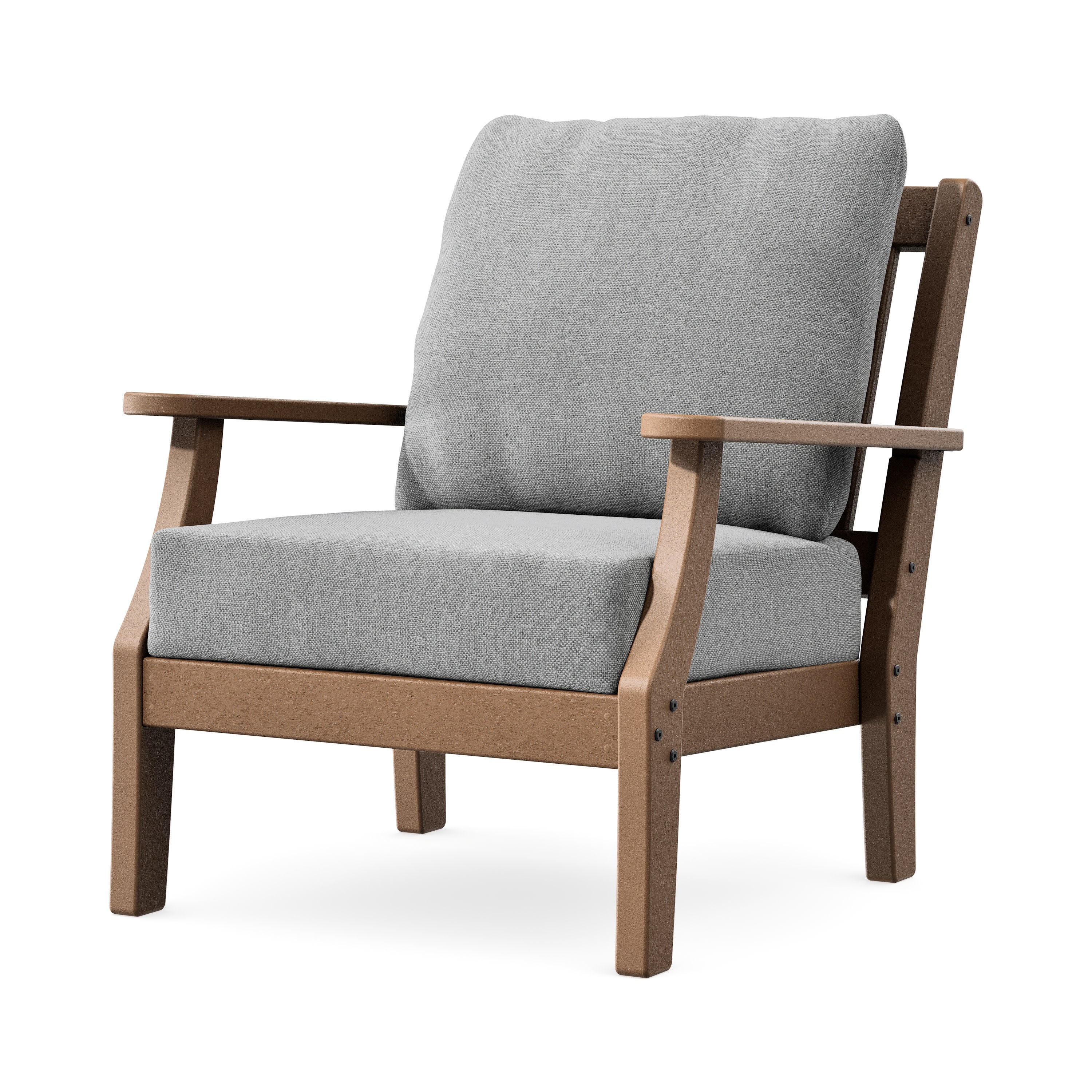 Chinoiserie Deep Seating Chair in Teak / Grey Mist